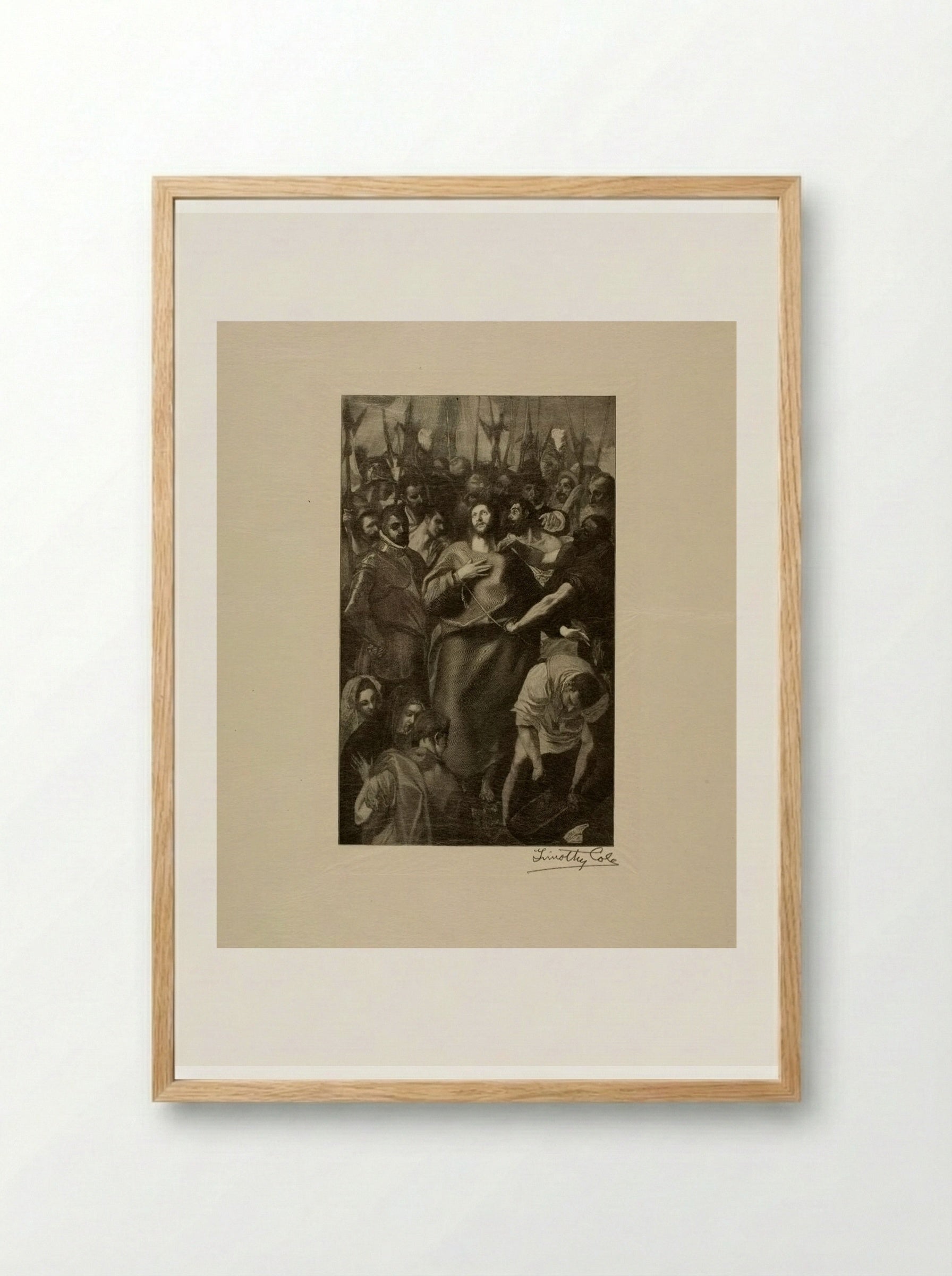 Christ Stripped of His Raiment - Timothy Cole - Framed Print Wood