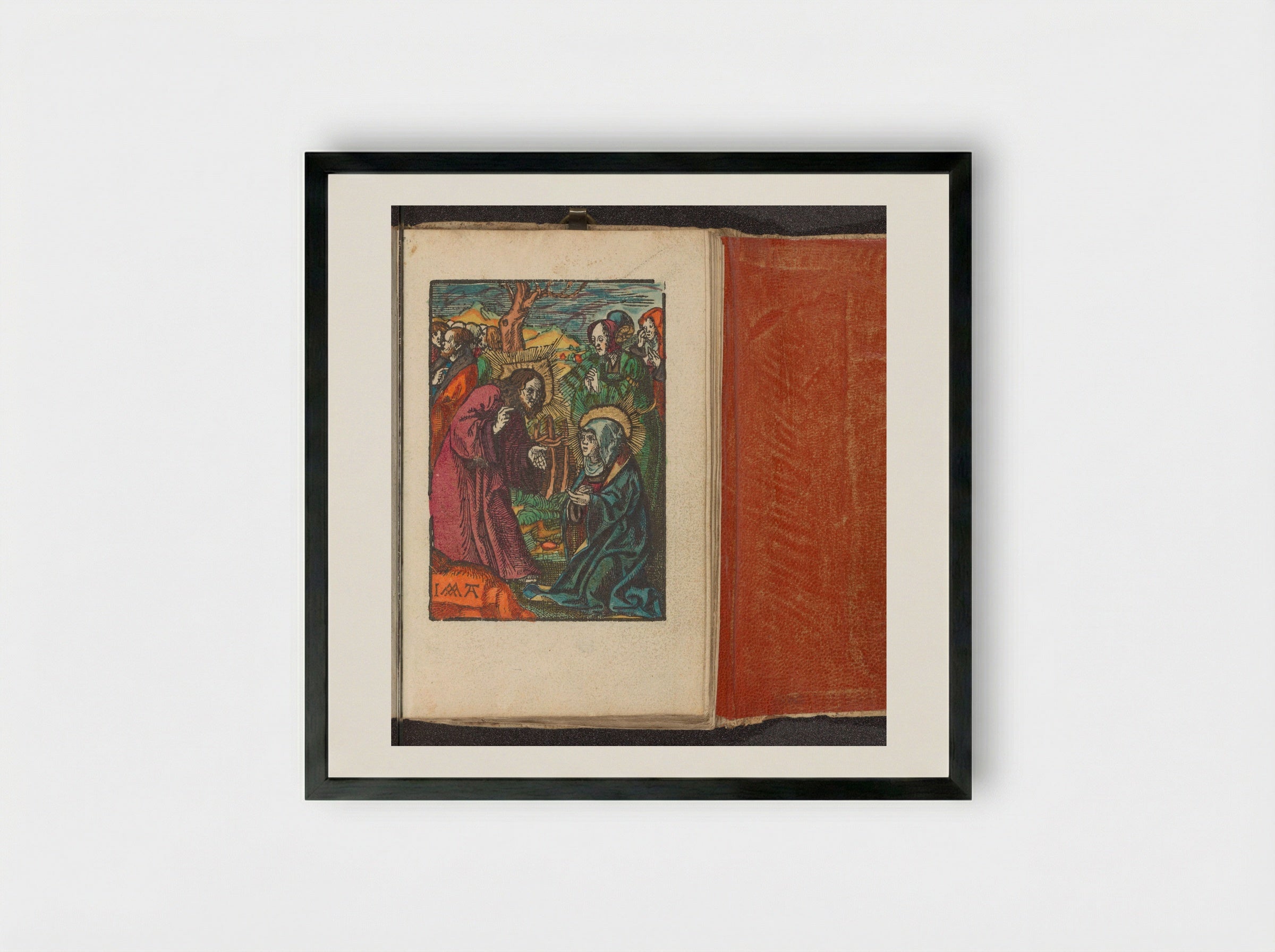 Christ Taking Leave of His Mother - Doen Pietersz. - Framed Print Black