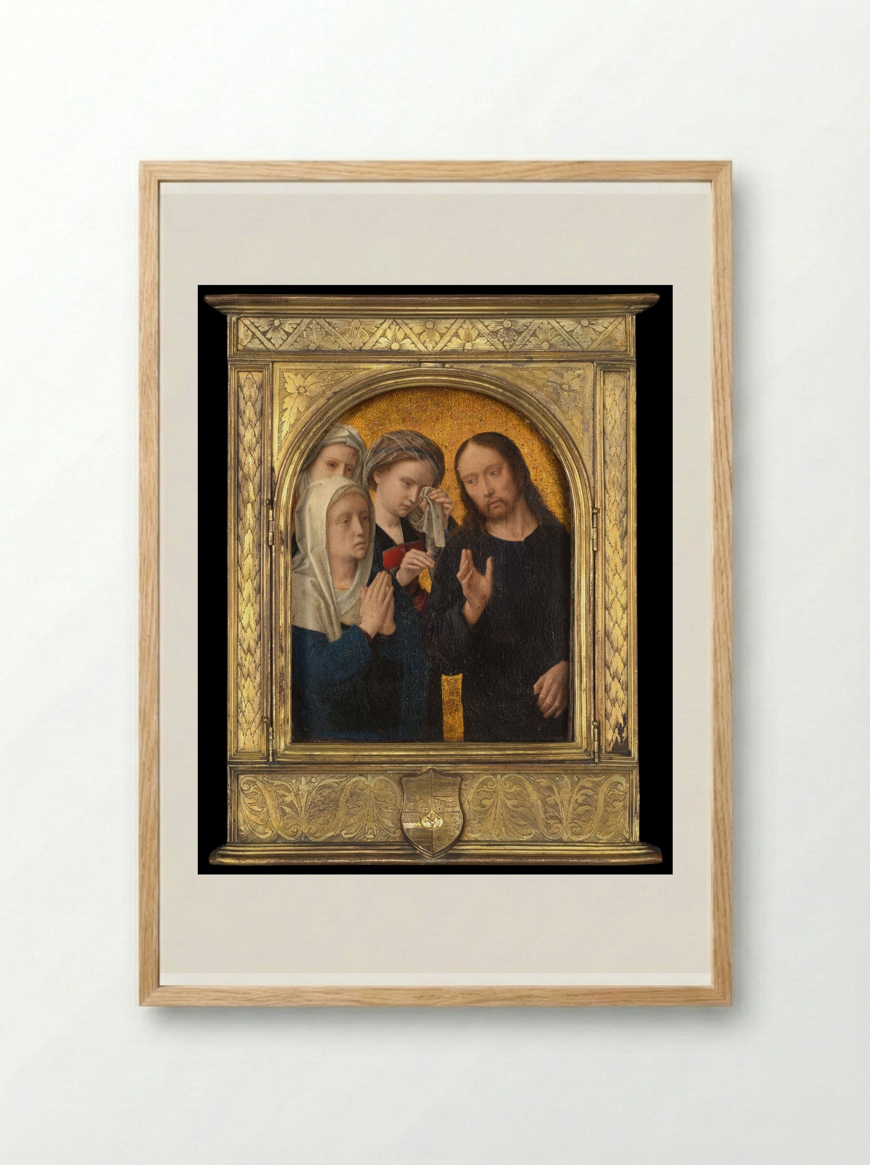 Christ Taking Leave of His Mother - Gerard David - Framed Print Wood