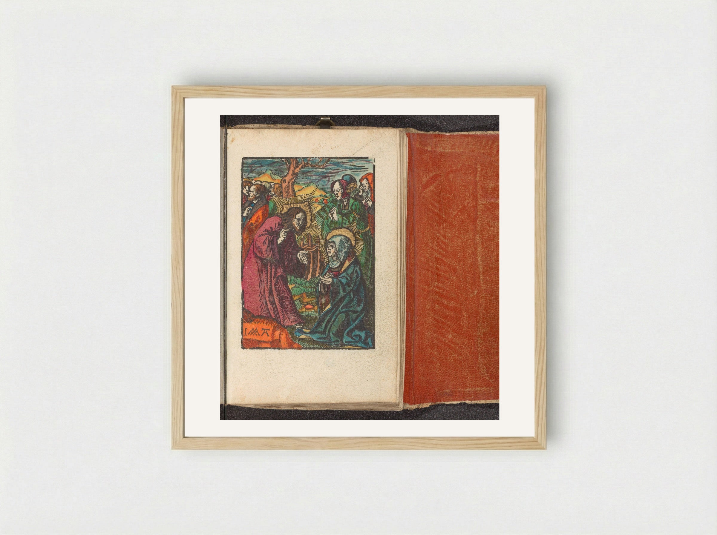 Christ Taking Leave of His Mother - Doen Pietersz. - Framed Print Wood