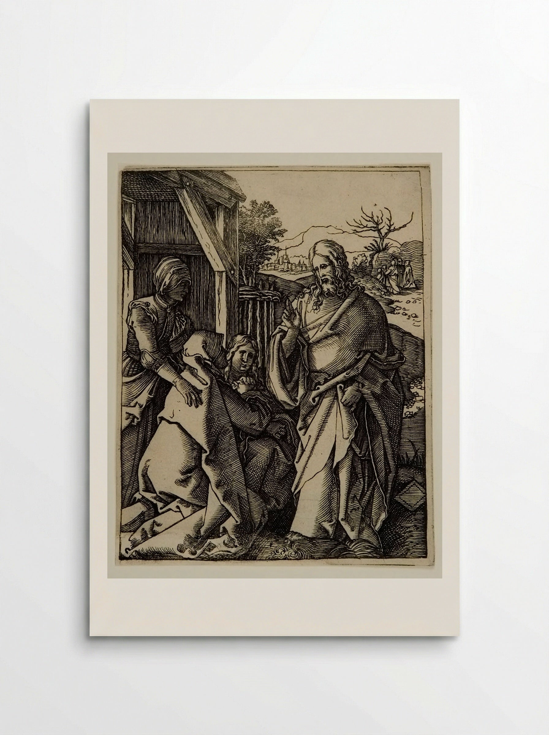 Christ Taking Leave of His Mother - Marcantonio Raimondi - Poster