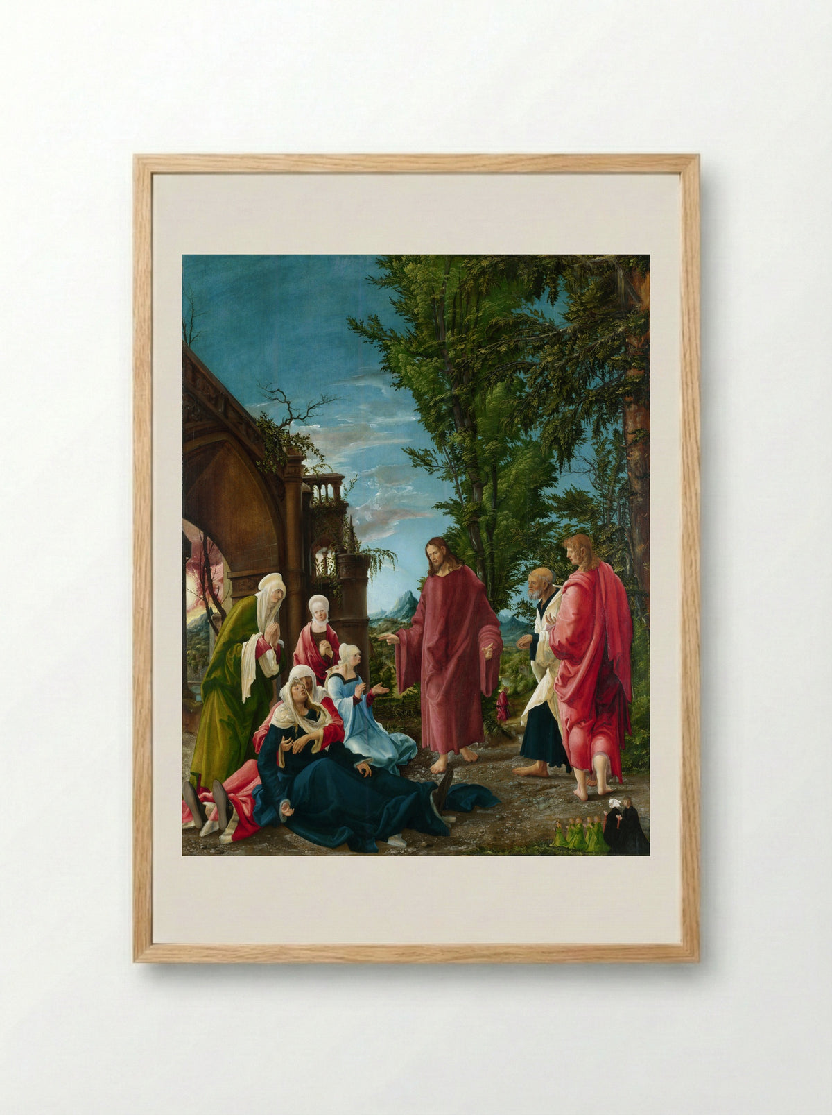 Christ Taking Leave of his Mother - Wolf Traut - Framed Print Wood