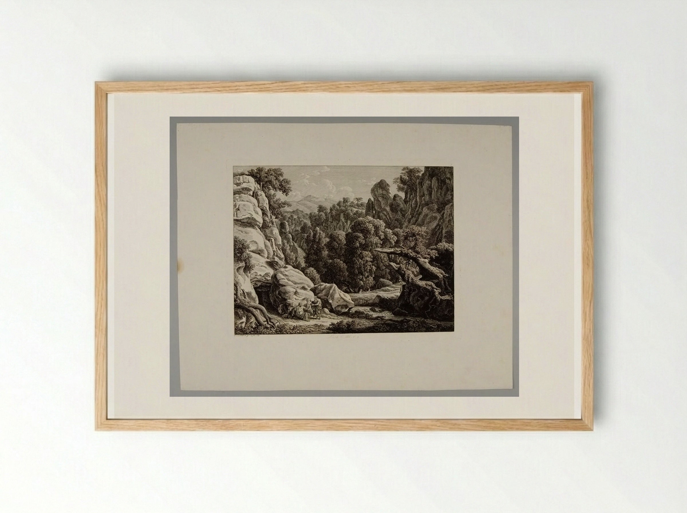 Christ Tempted - Johann Christian Reinhart - Framed Print Wood