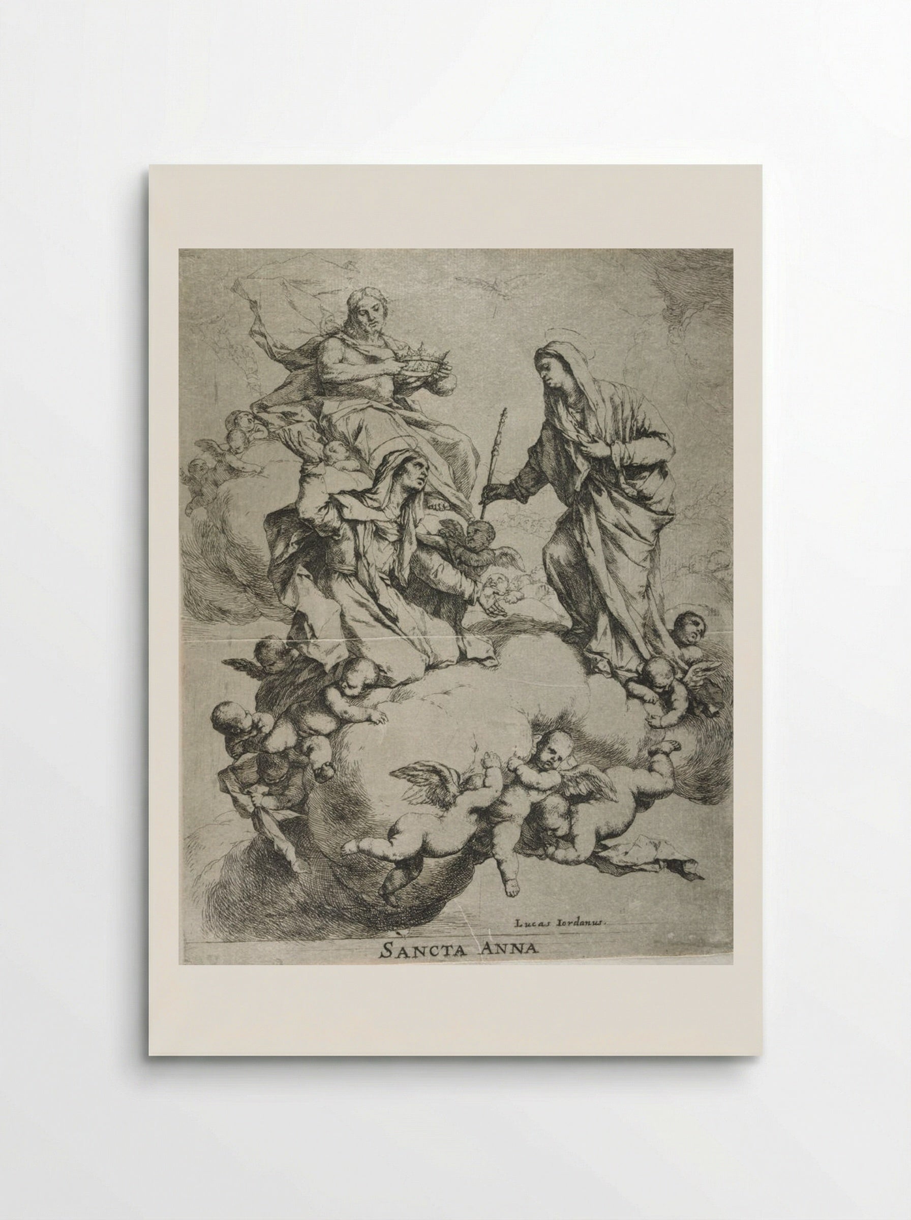 Christ, The Virgin, and Saint Anne - Luca Giordano - Poster