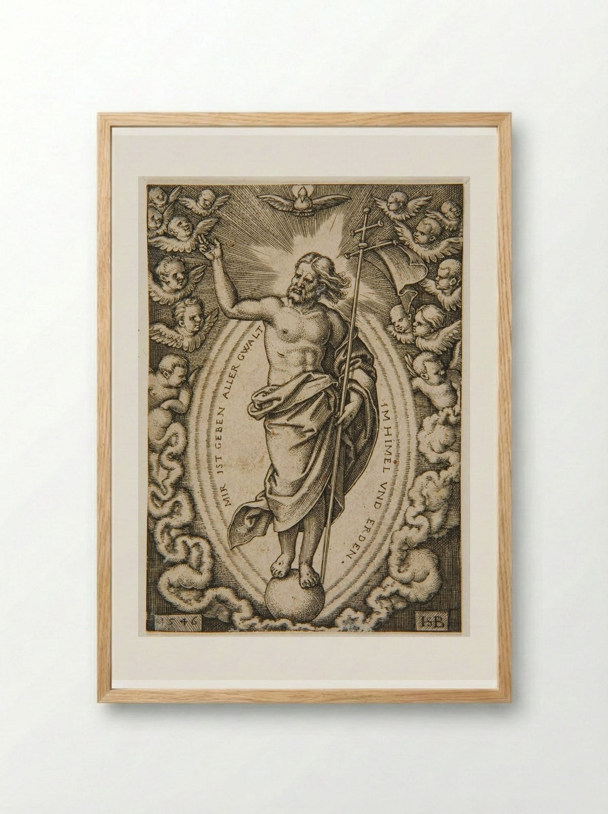 Christ Triumphant - Sebald Beham - Framed Print Wood