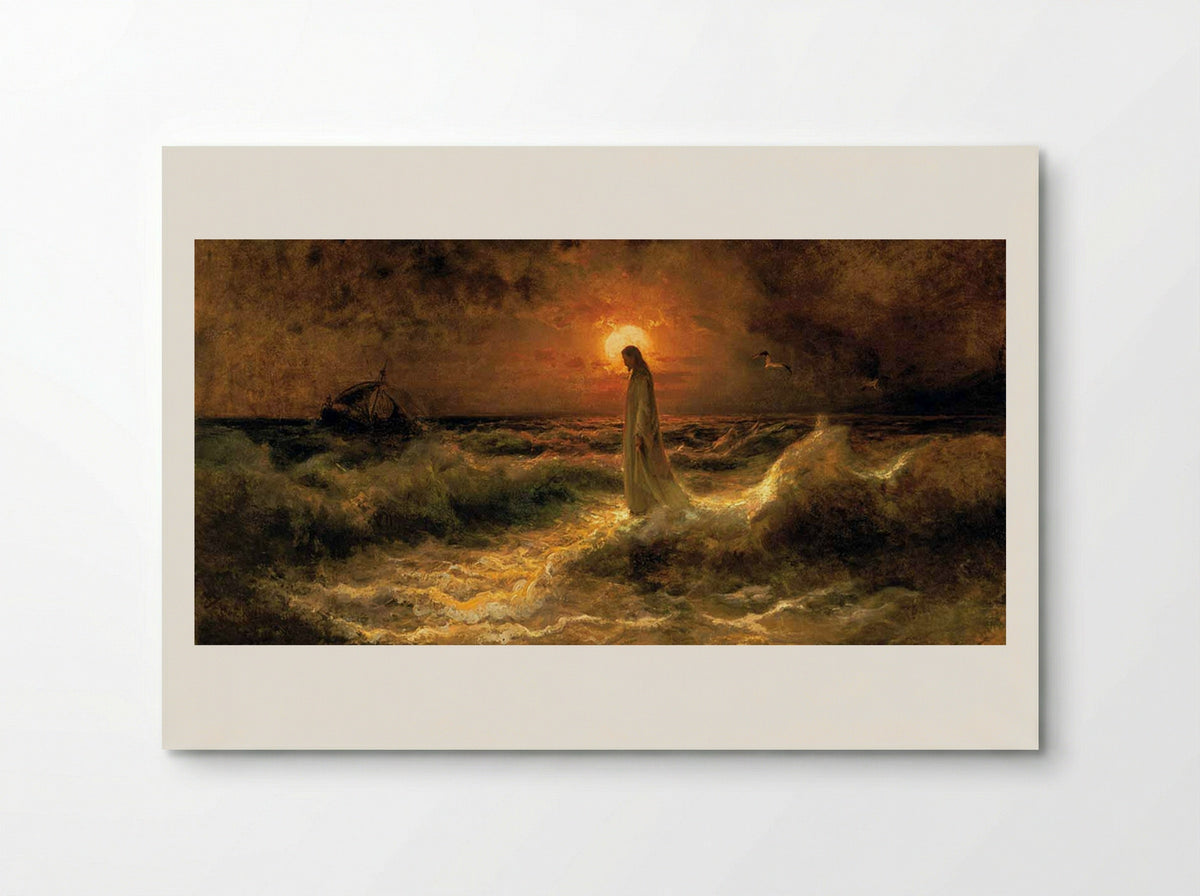 Christ Walking on Water - Julius Sergius von Klever - Poster