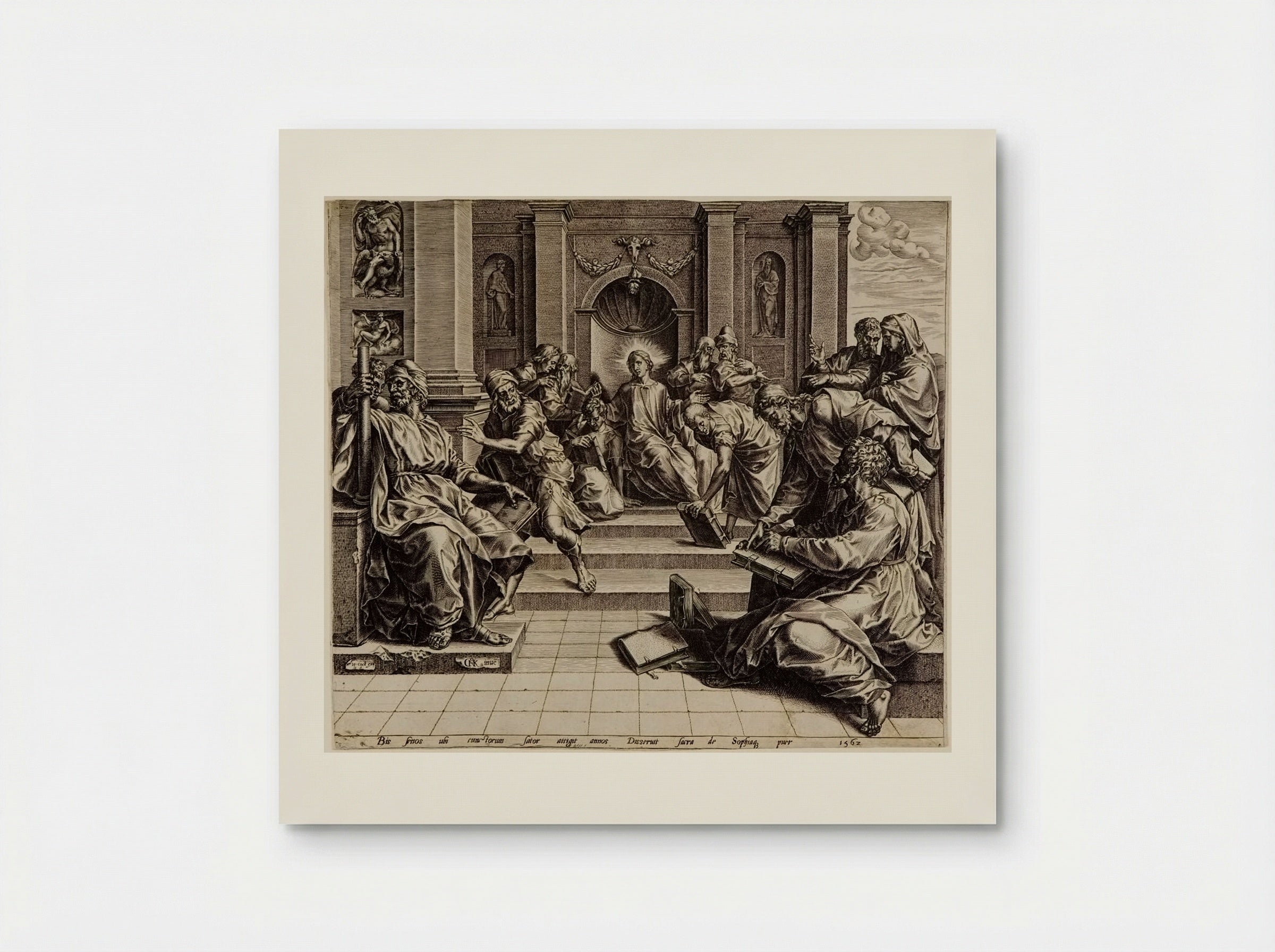 Christ among the Doctors - Cornelis Cort - Poster