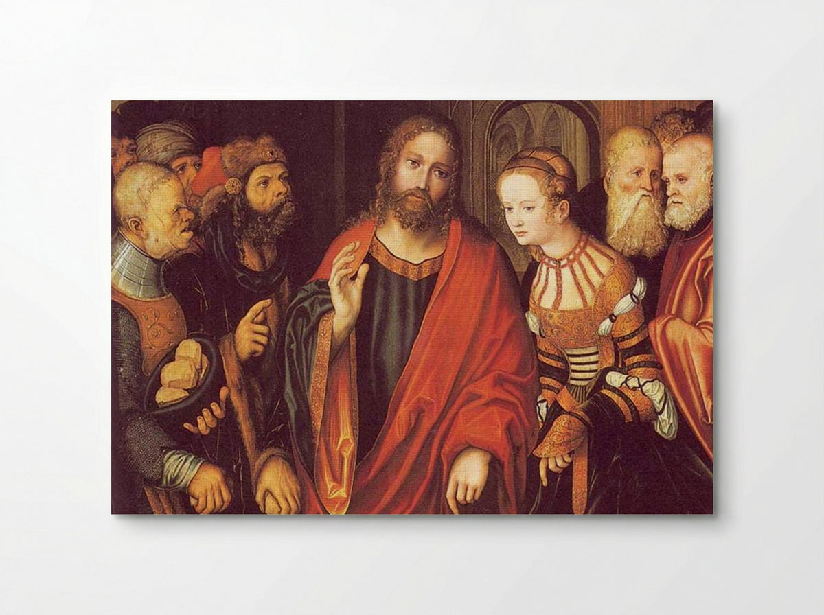 Christ and the Adulteress - Lucas Cranach the Elder - Poster
