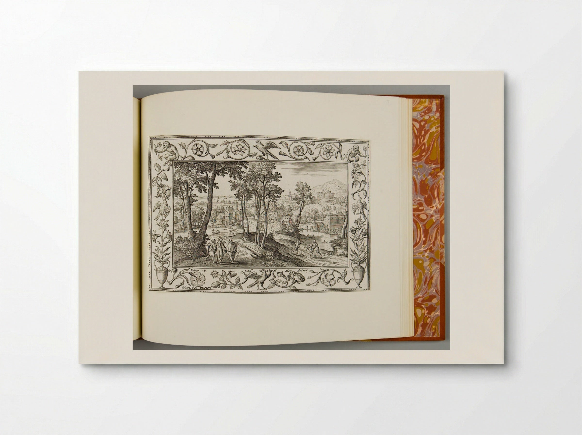Christ and the Apostles on the Road to Emmaus, with Birds and Monkeys - Adriaen Collaert - Poster