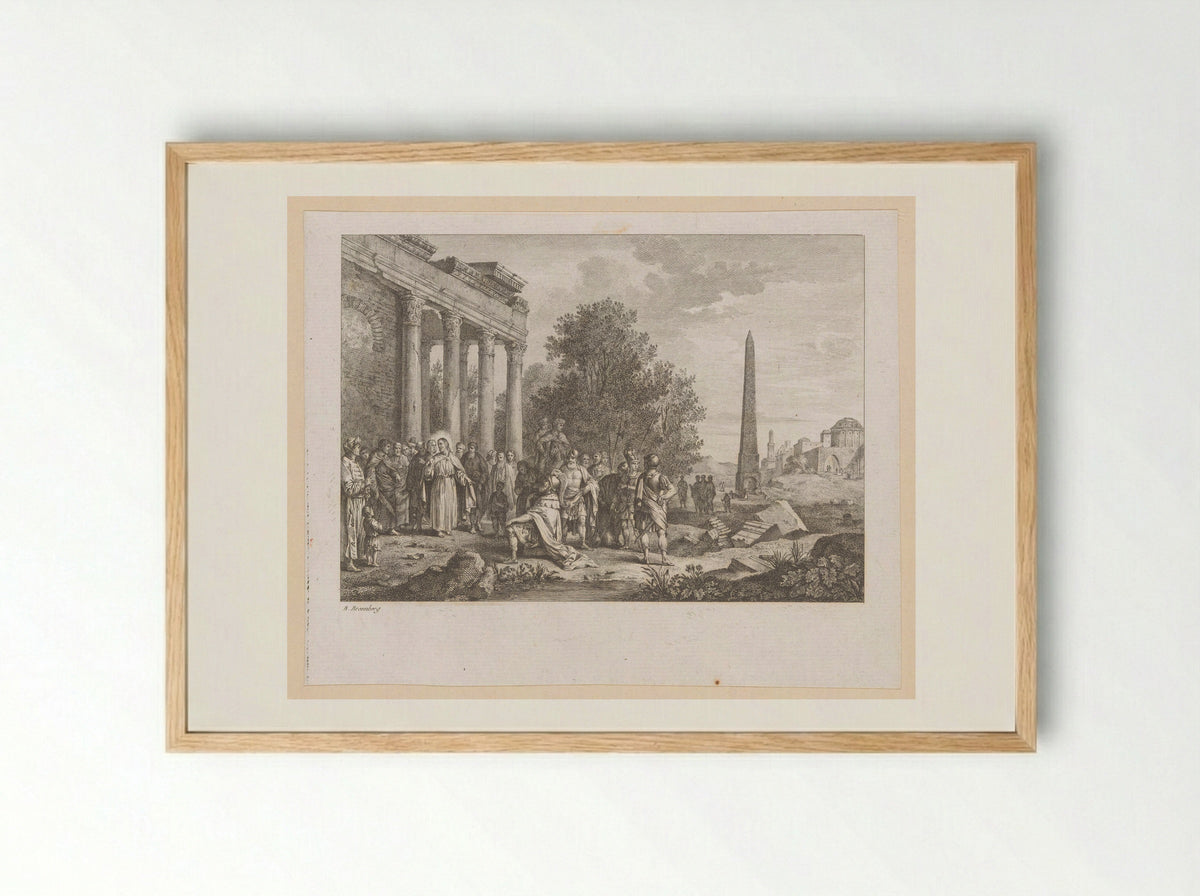 Christ and the Centurion of Capernaum - Pietro Antonio Martini - Framed Print Wood