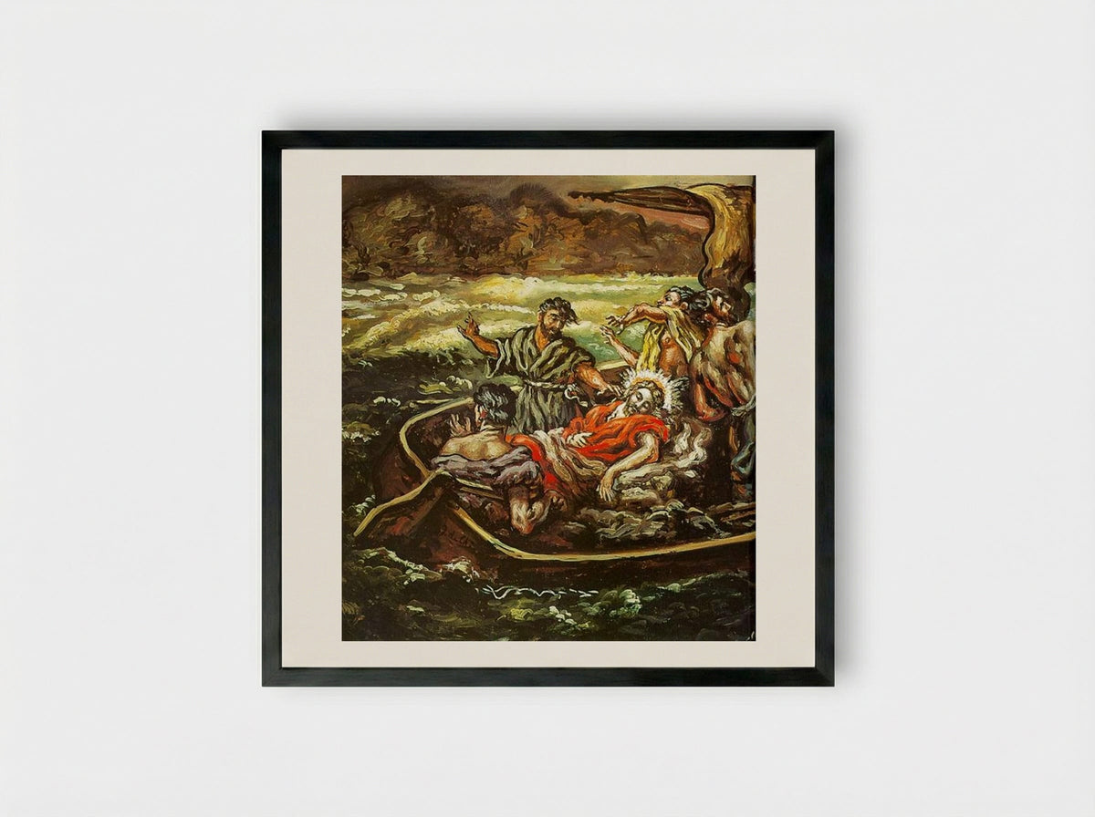 Christ and the Storm - Giorgio de Chirico - Framed Print Black