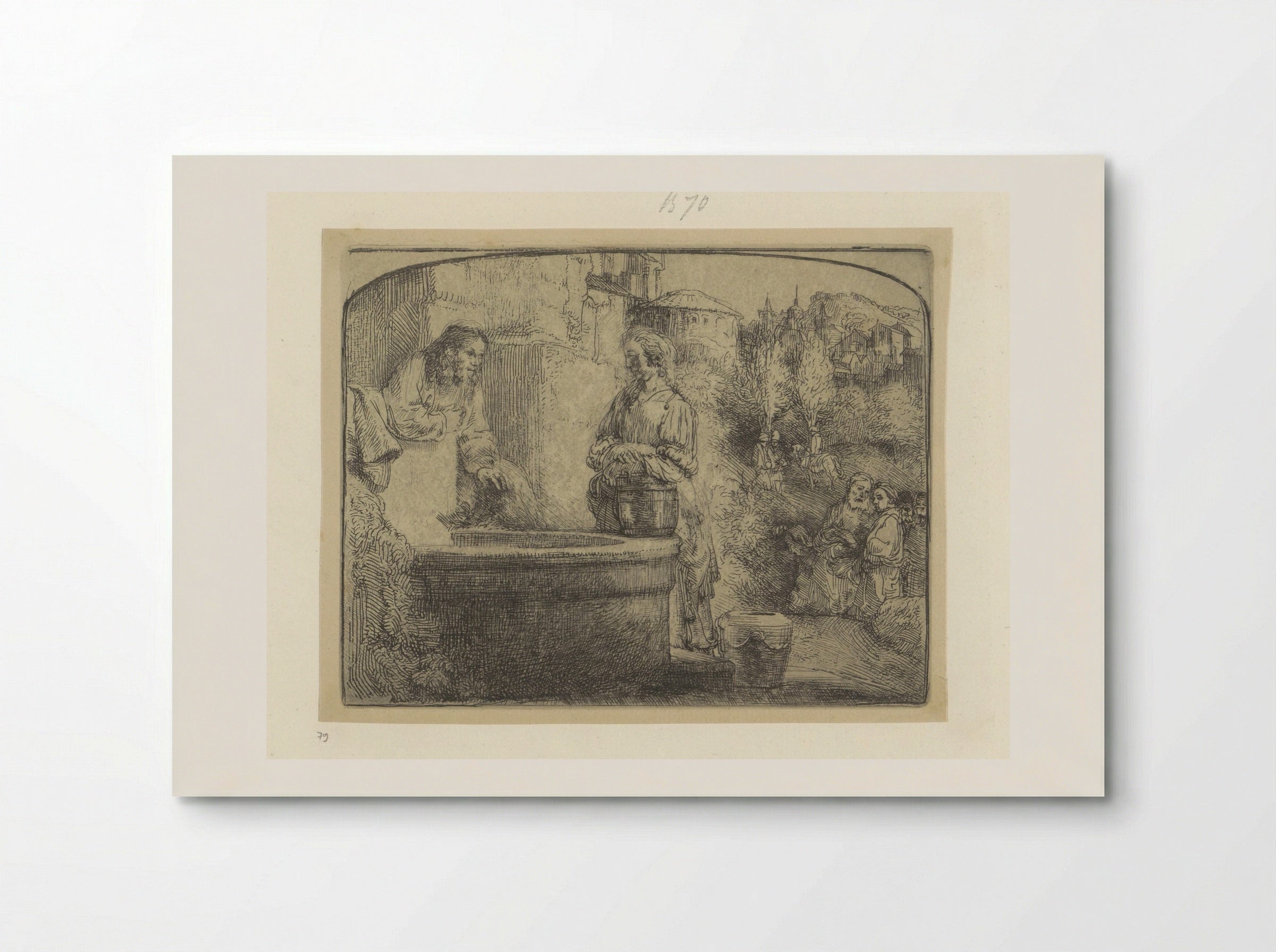 Christ and the Woman of Samaria - Henry Louis Basan - Poster