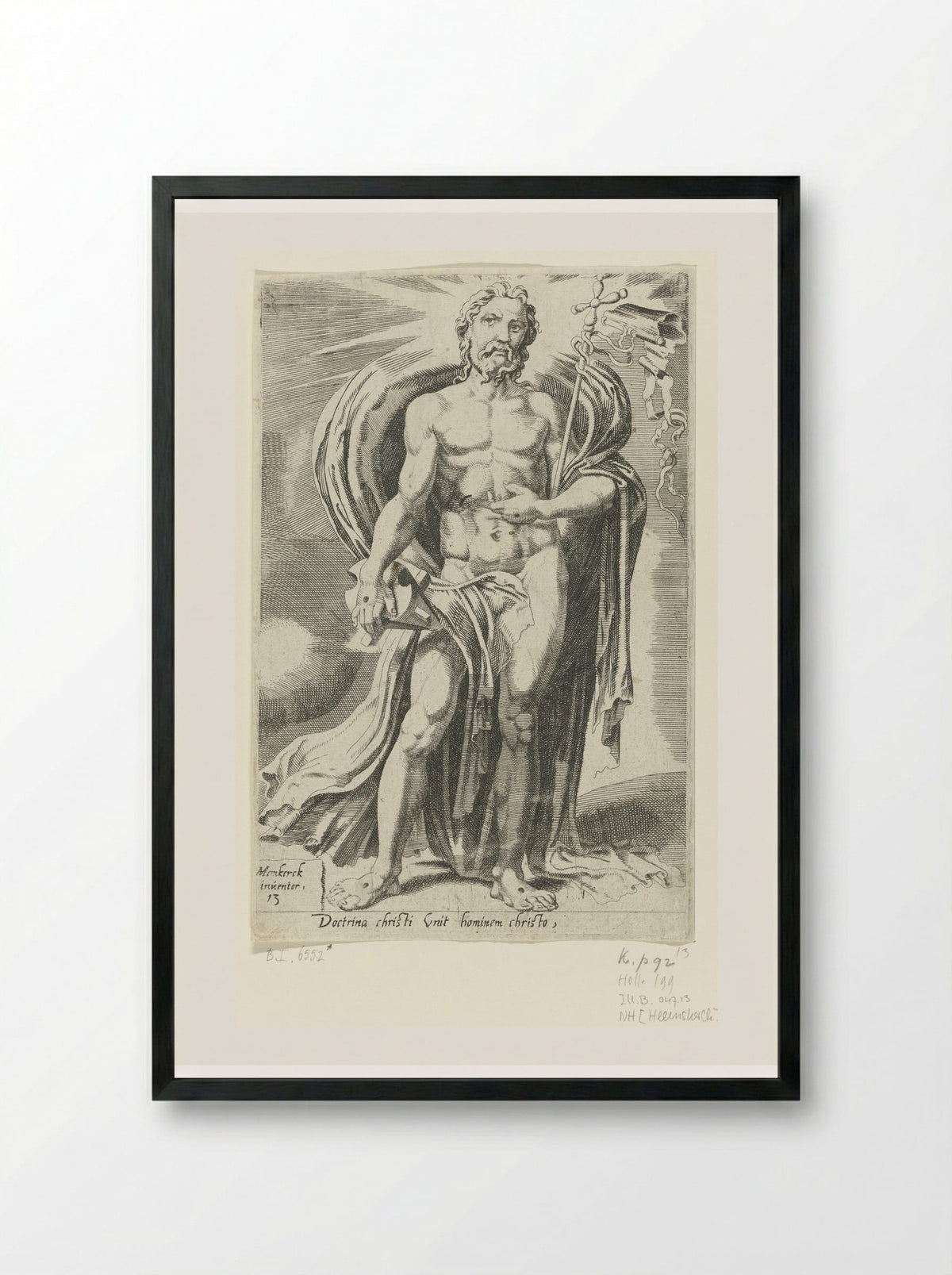 Christ as Teacher of Mankind - Dirck Volckertsz. Coornhert - Framed Print Black