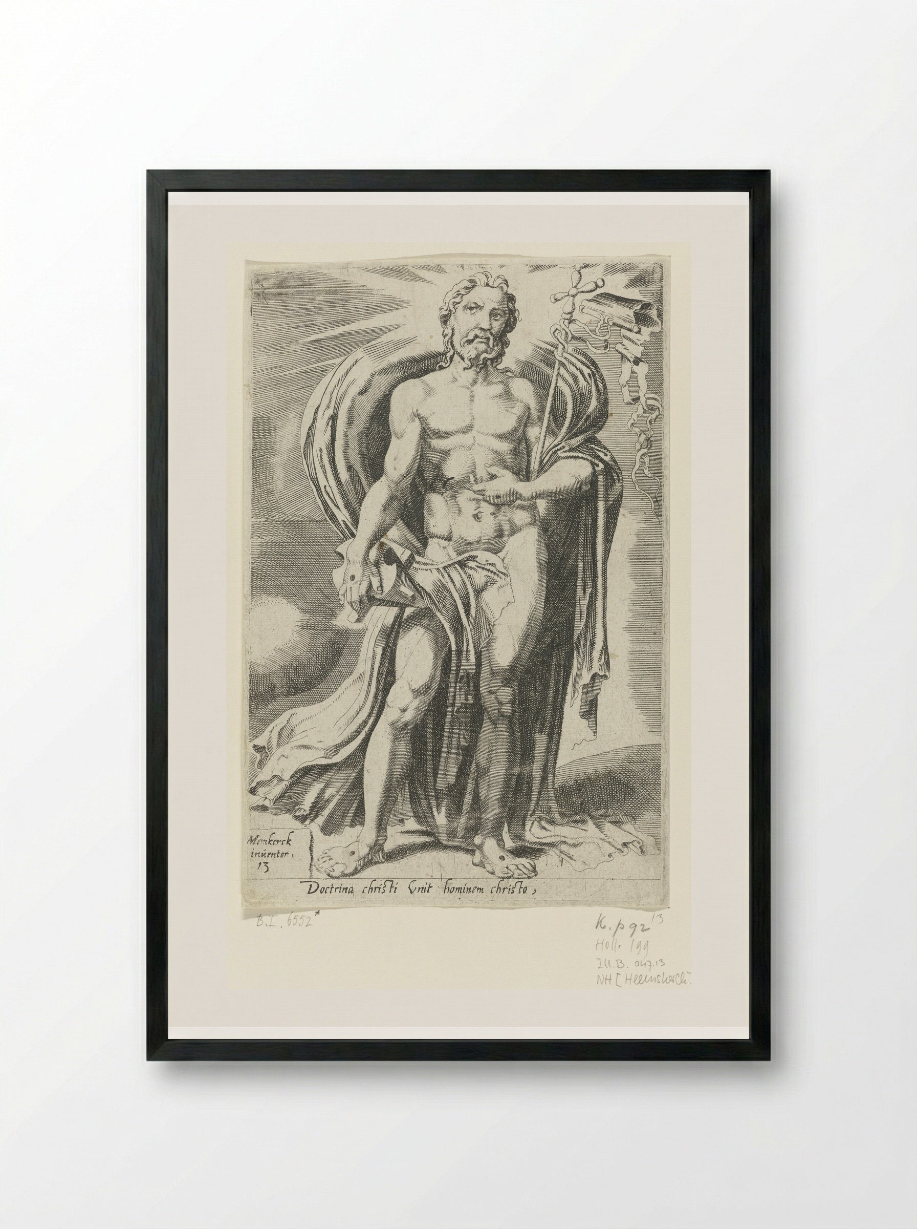 Christ as Teacher of Mankind - Dirck Volckertsz. Coornhert - Framed Print Black