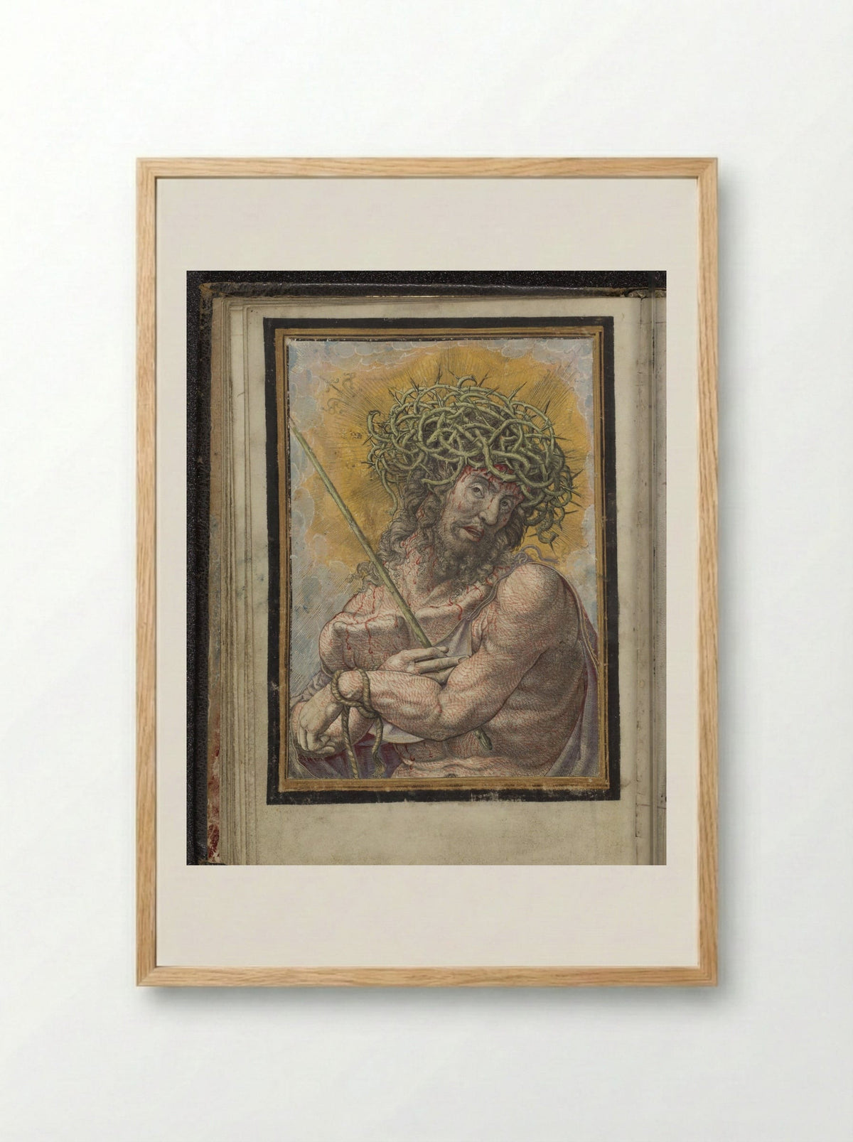 Christ as the Man of Sorrows - Frans Crabbe van Espleghem - Framed Print Wood