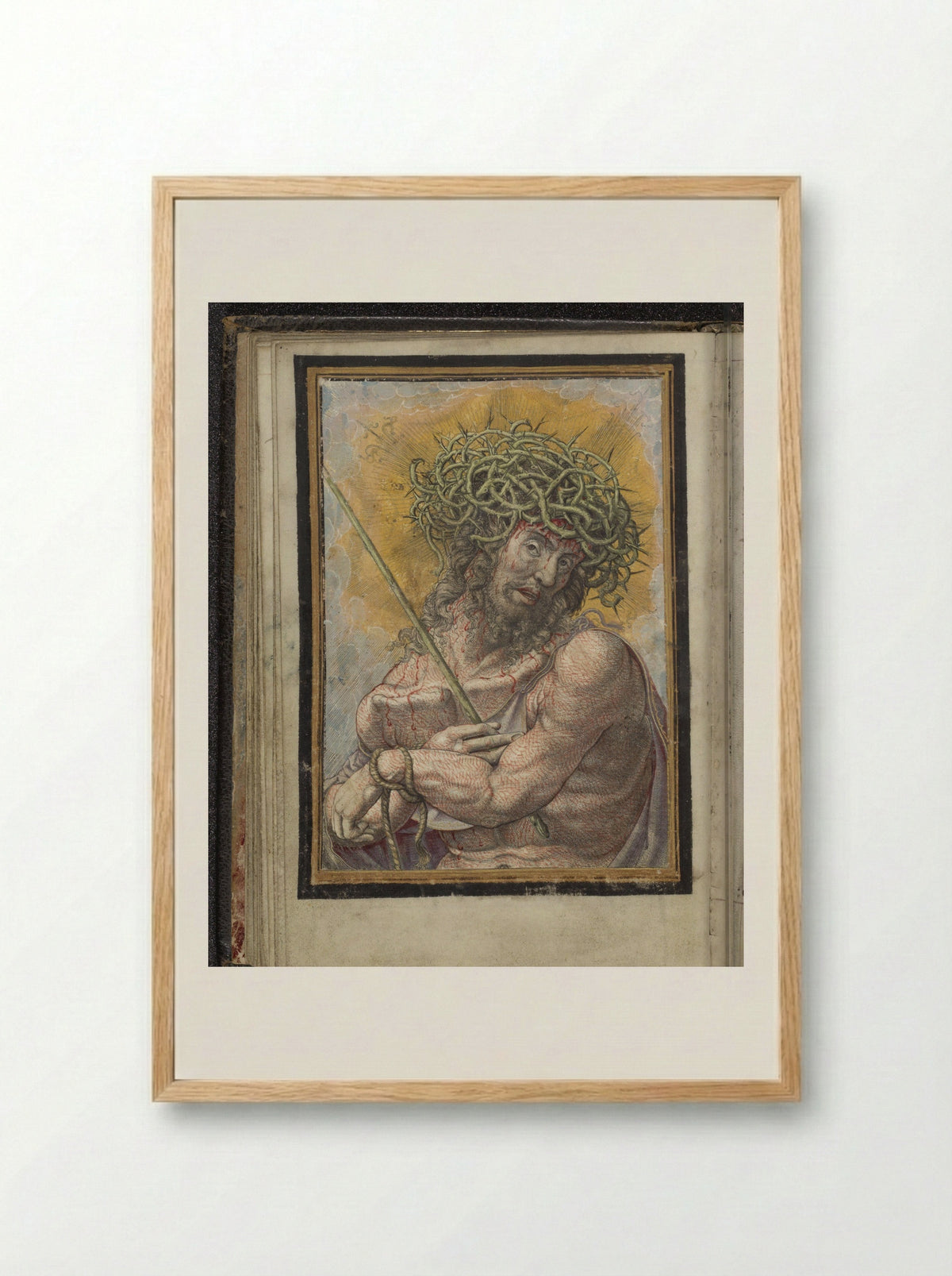 Christ as the Man of Sorrows - Frans Crabbe van Espleghem - Framed Print Wood