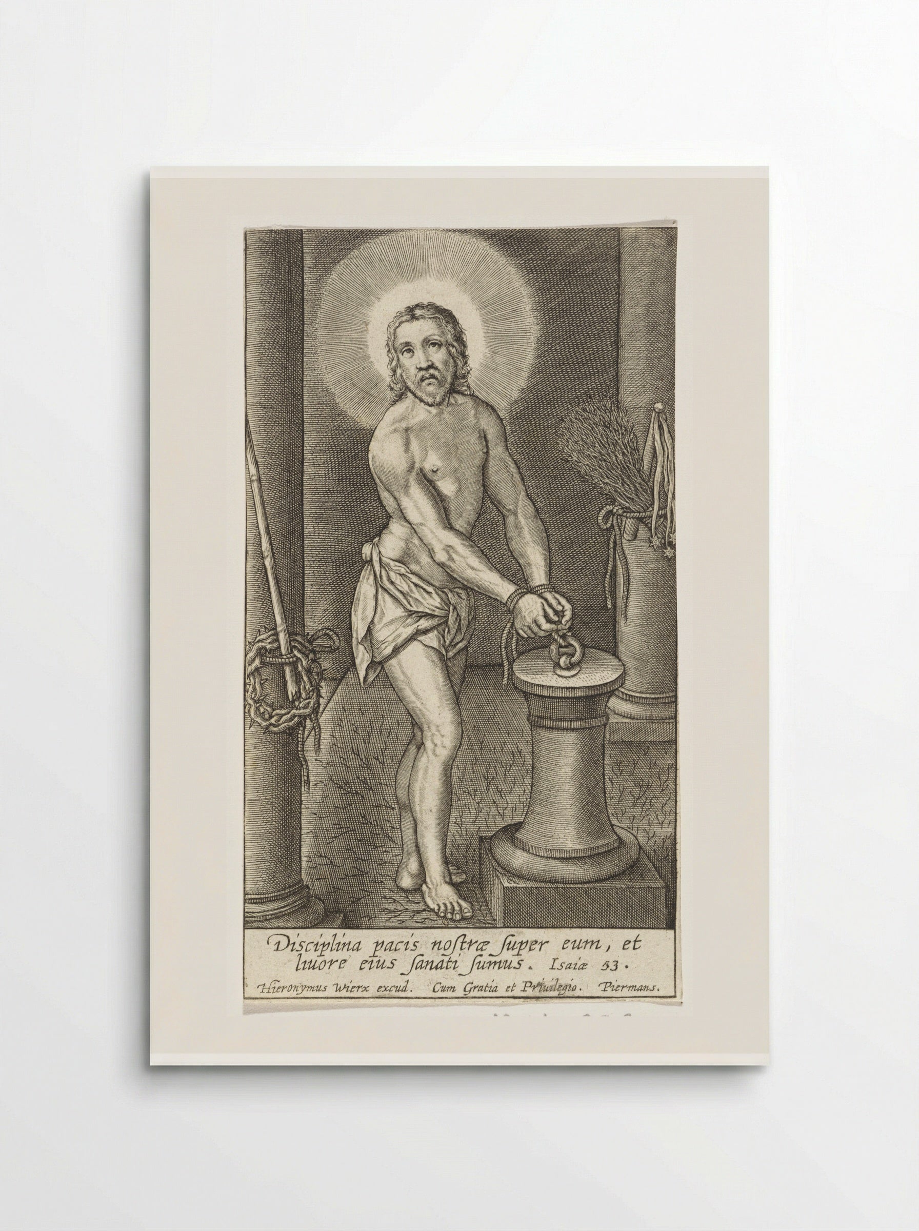 Christ at the Column - Hieronymus Wierix - Poster