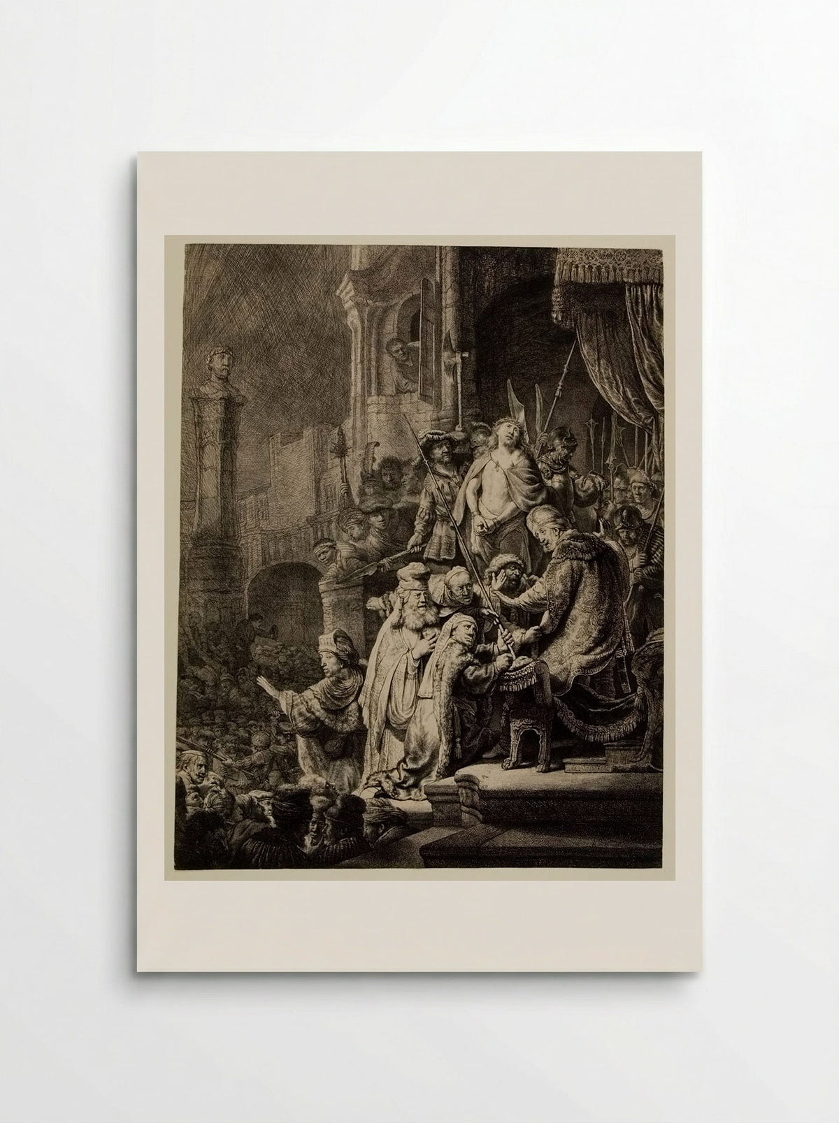 Christ before Pilate: Large Plate - Rembrandt Harmensz. van Rijn - Poster