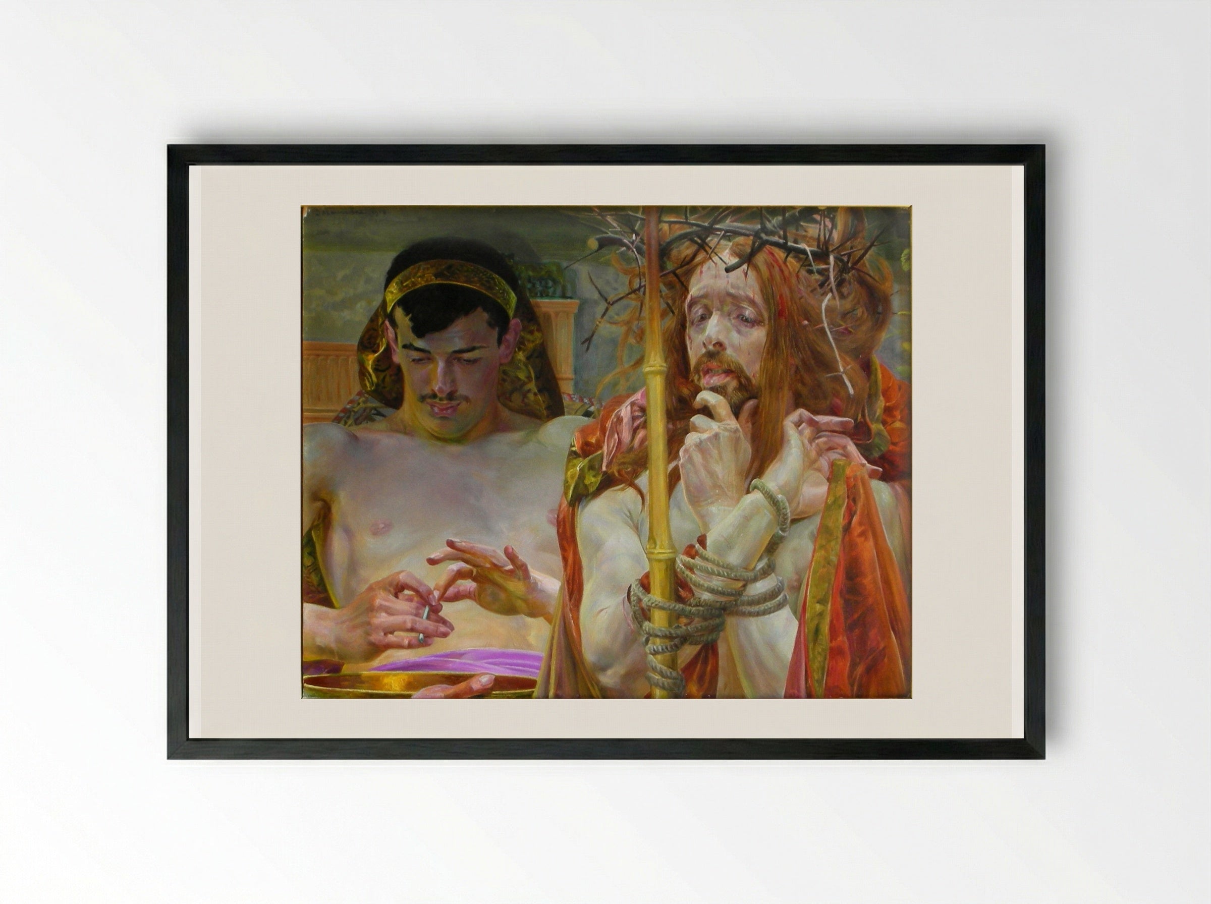Christ before Pilate - Jacek Malczewski - Framed Print Black
