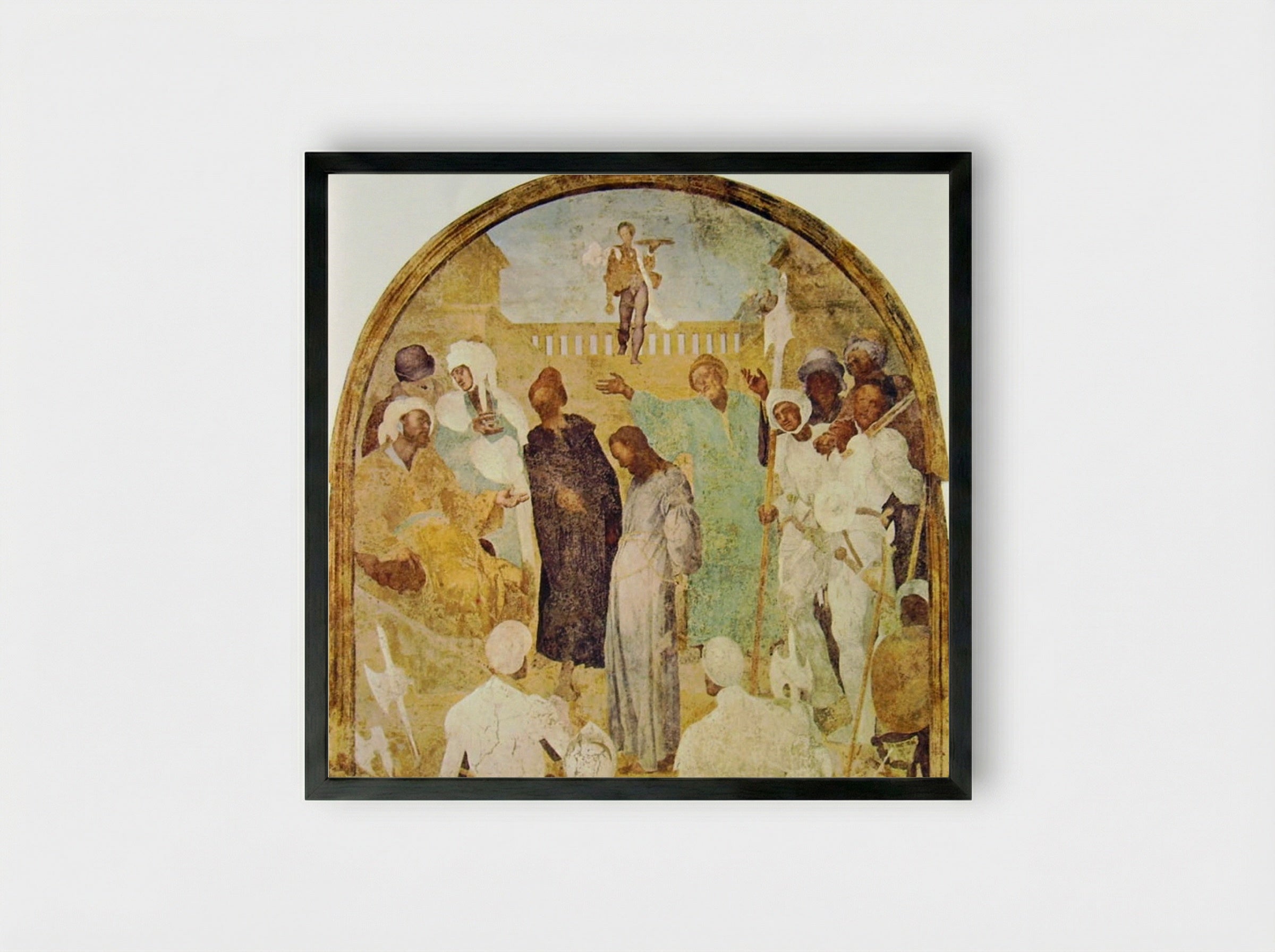Christ before Pilate - Jacopo Pontormo - Framed Print Black