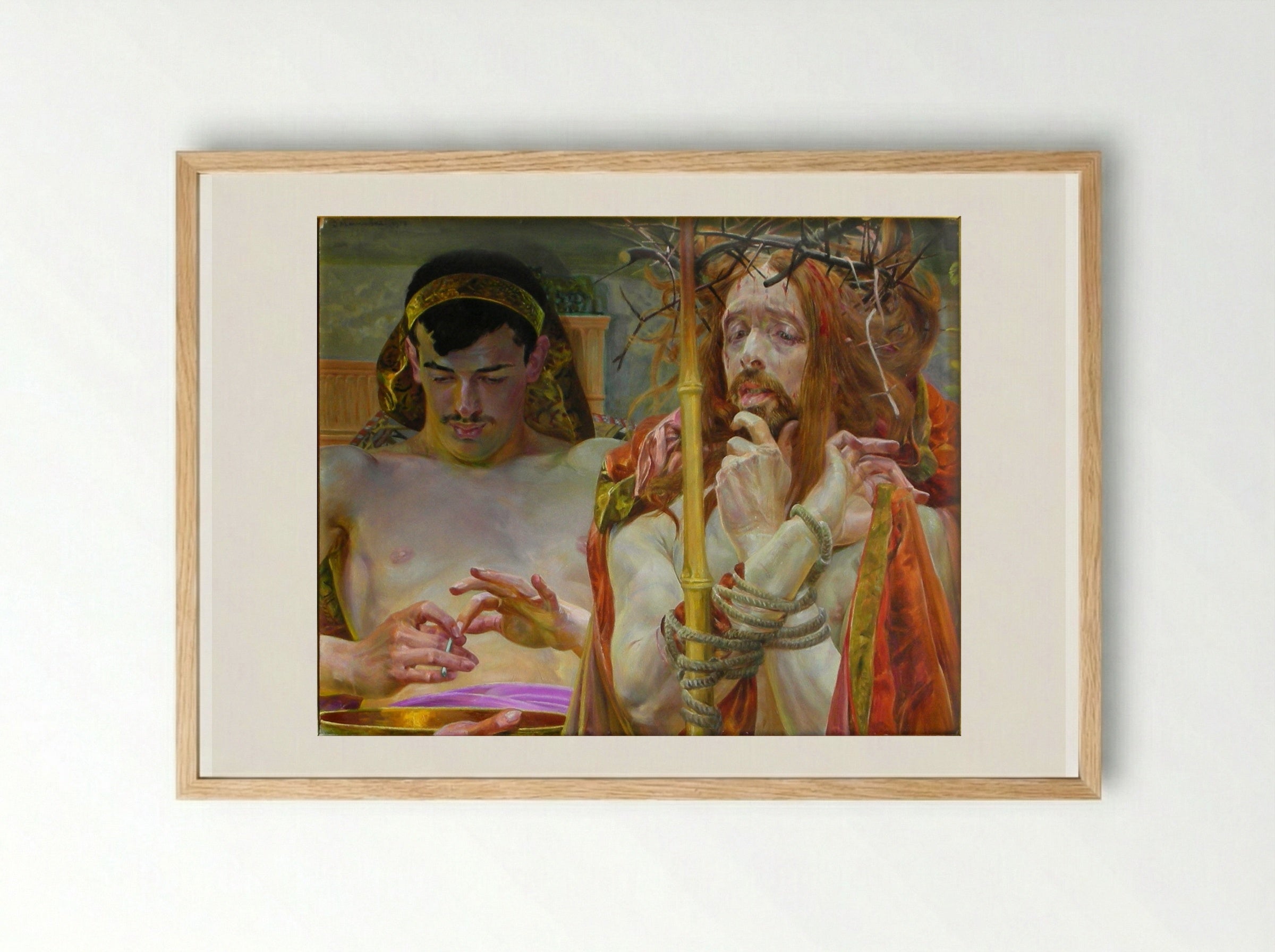 Christ before Pilate - Jacek Malczewski - Framed Print Wood