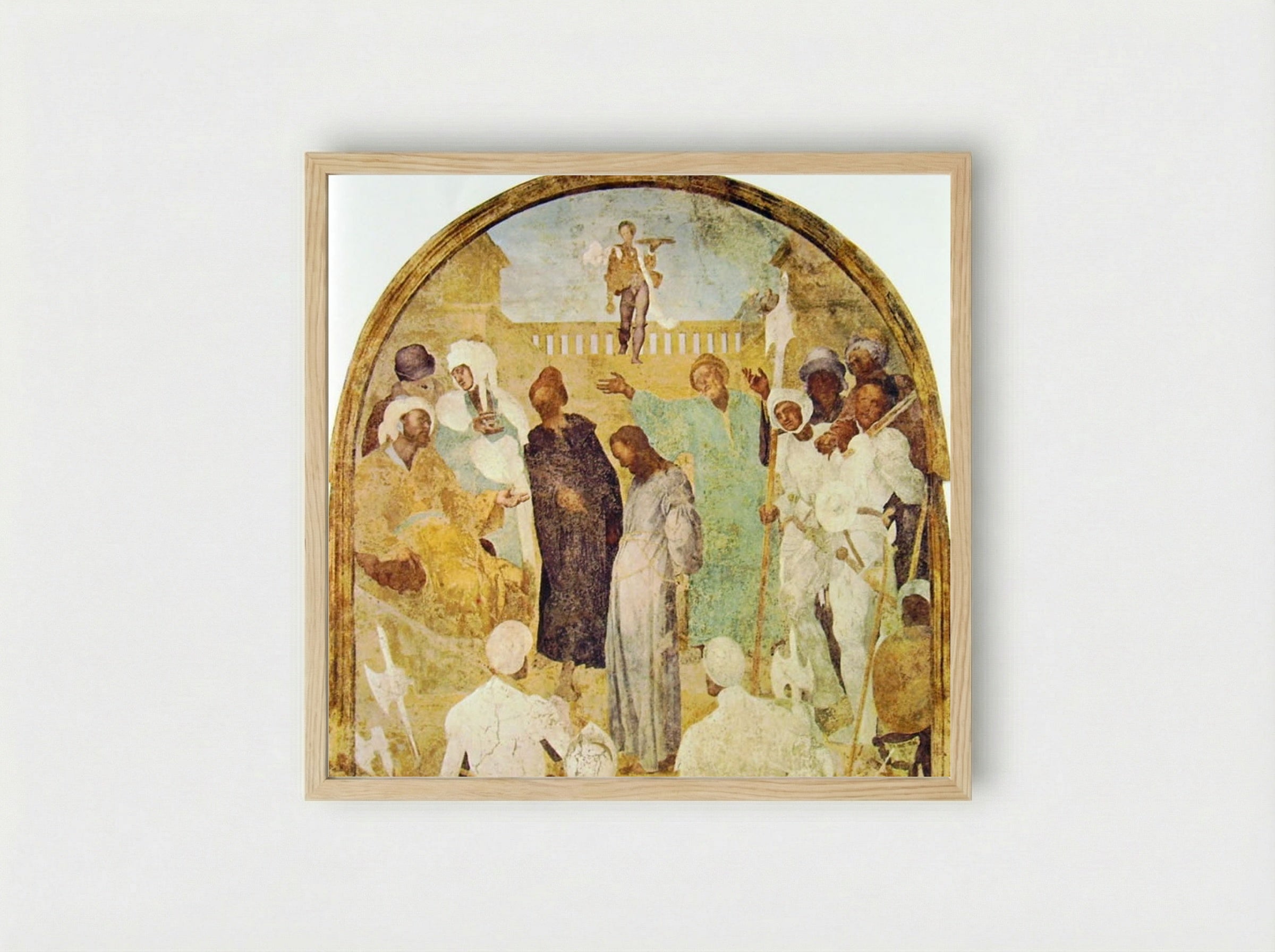 Christ before Pilate - Jacopo Pontormo - Framed Print Wood