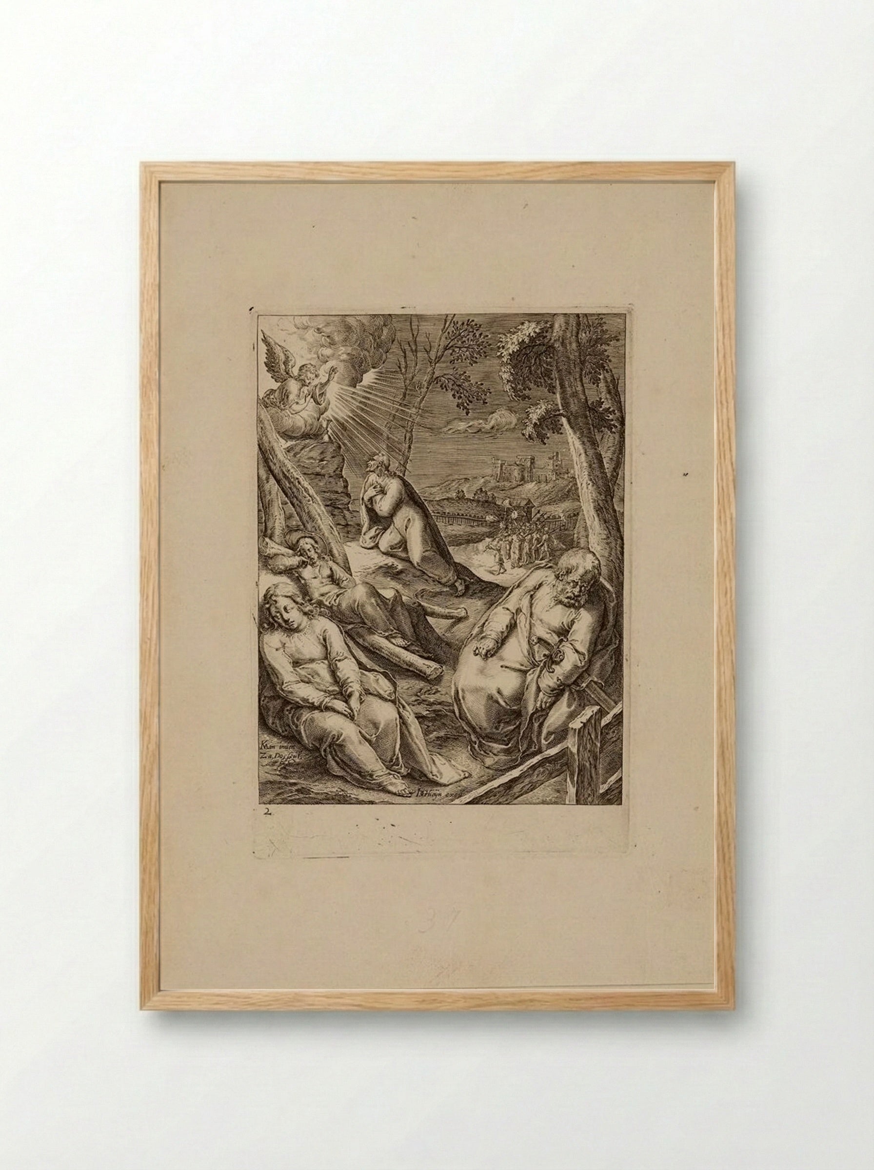 Christ in the Garden of Gethsemane - Zacharias Dolendo - Framed Print Wood