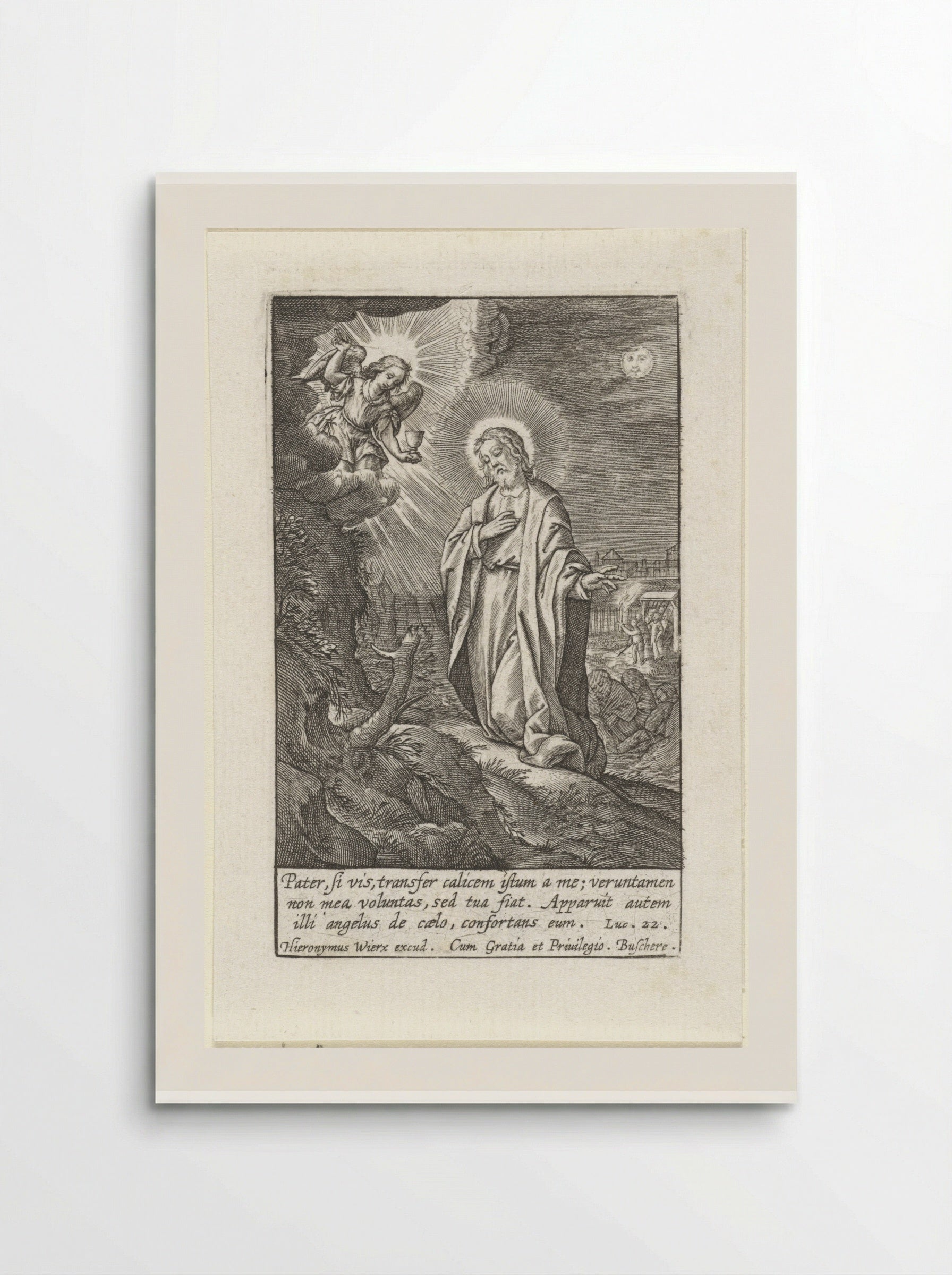 Christ in the Garden of Gethsemane - Hieronymus Wierix - Poster