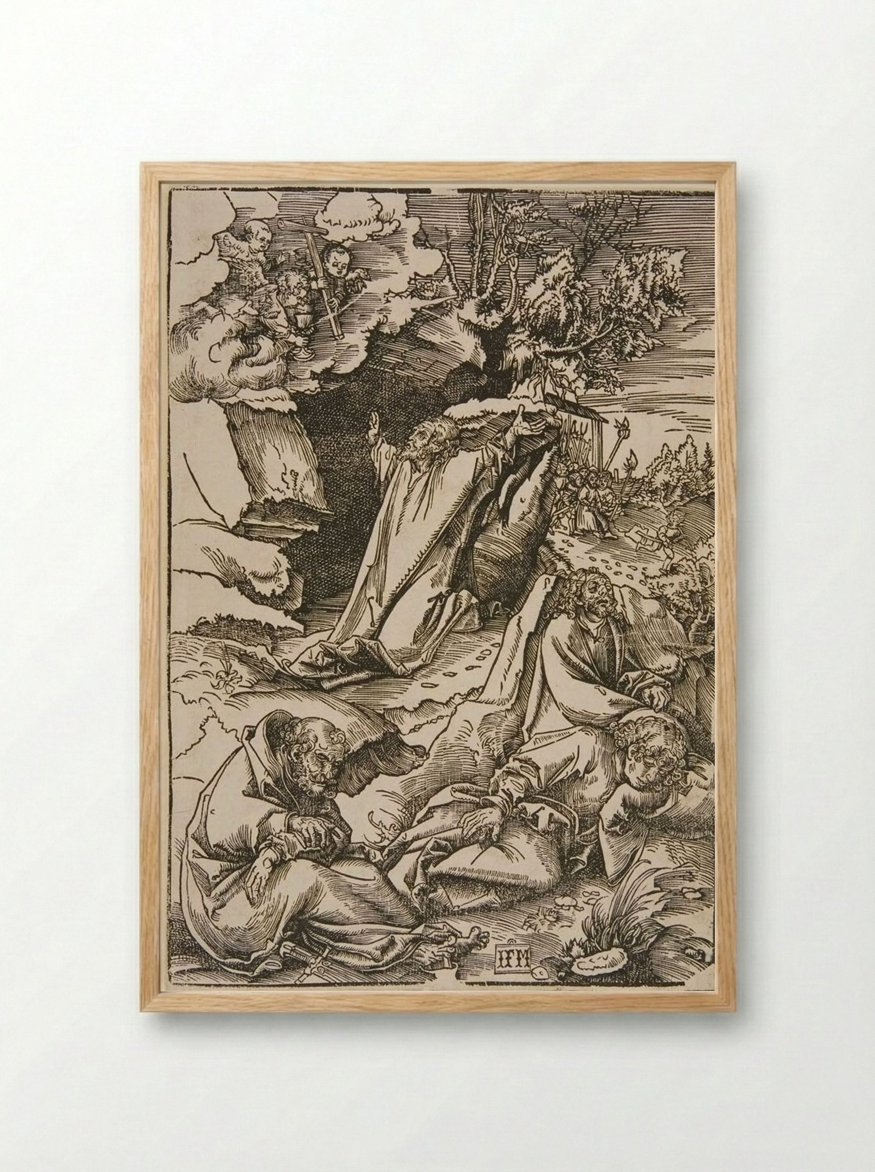 Christ in the Garden - Lucas Cranach the Elder - Framed Print Wood