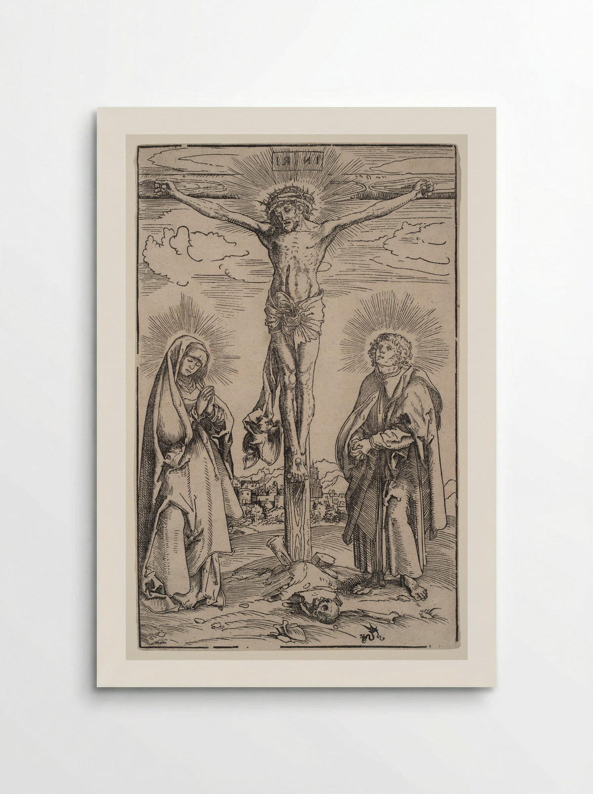 Christ on the Cross, Between the Virgin and Saint John - Lucas Cranach the Elder - Poster