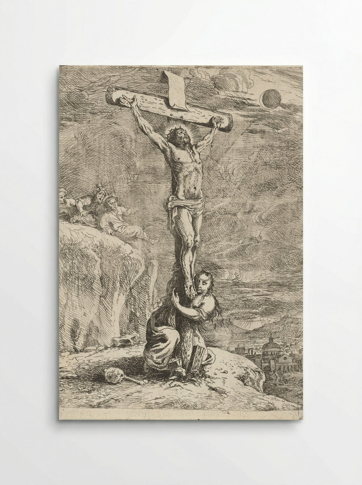 Christ on the Cross with Mary Magdalene - Louis de Deyster - Poster