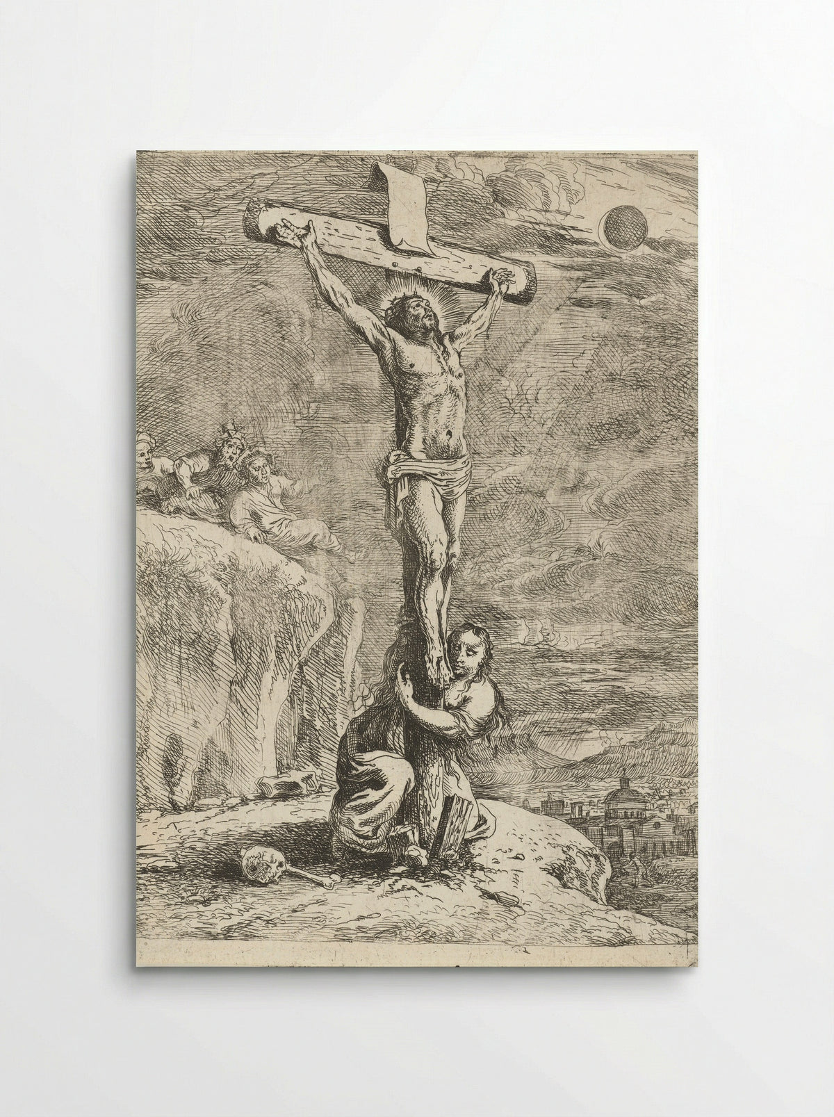 Christ on the Cross with Mary Magdalene - Louis de Deyster - Poster