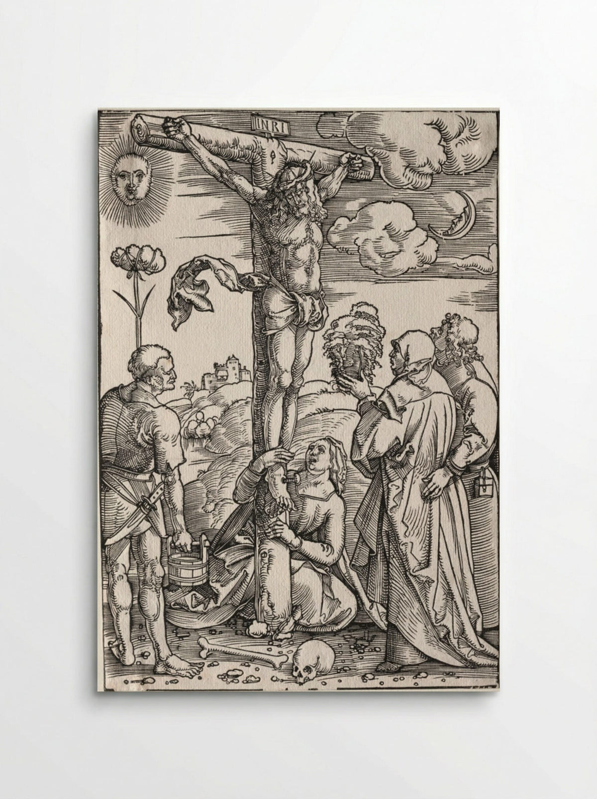 Christ on the Cross with Mary, St. John, Mary Magdalen and St. Stephen - Hans Baldung - Poster