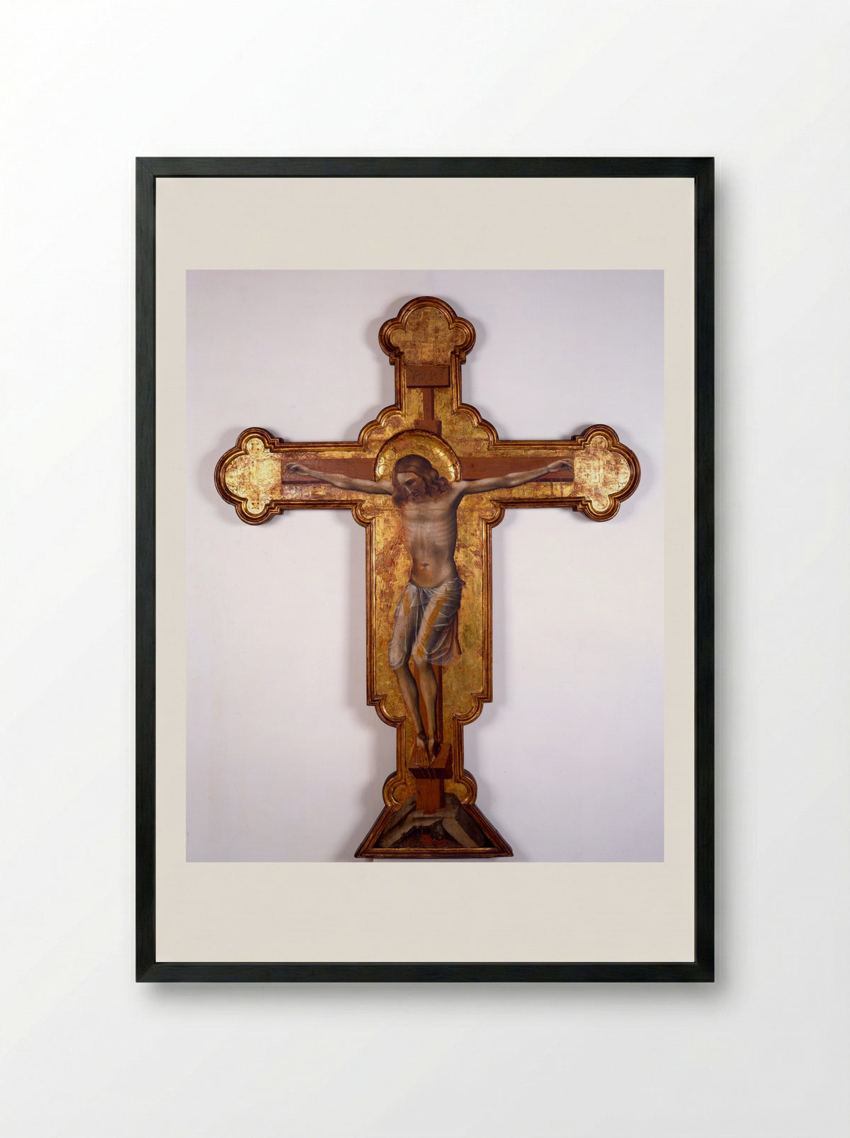 Christ on the Cross - Guariento di Arpo - Framed Print Black
