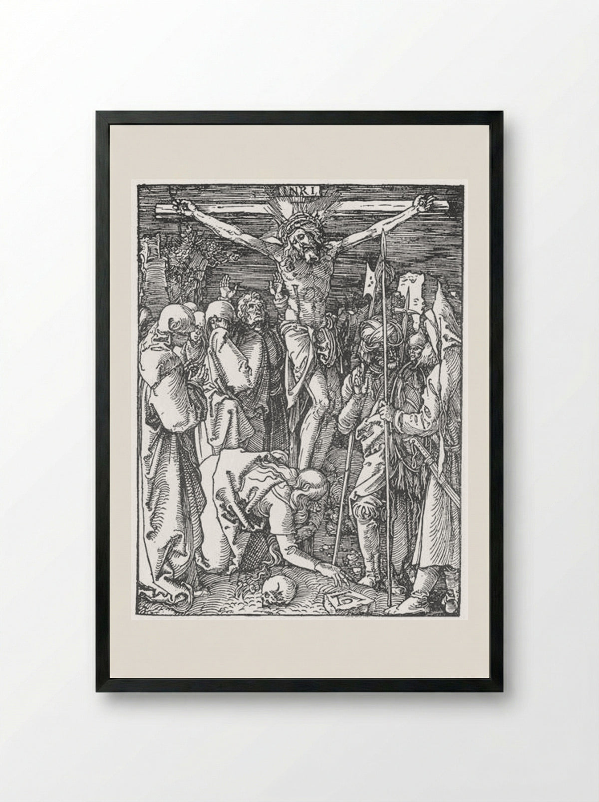 Christ on the Cross - Albrecht Dürer - Framed Print Black