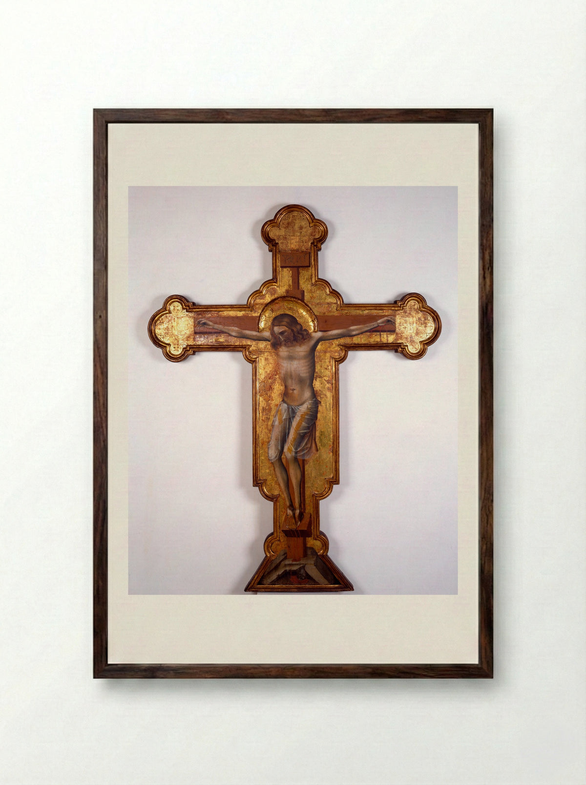 Christ on the Cross - Guariento di Arpo - Framed Print Dark Wood