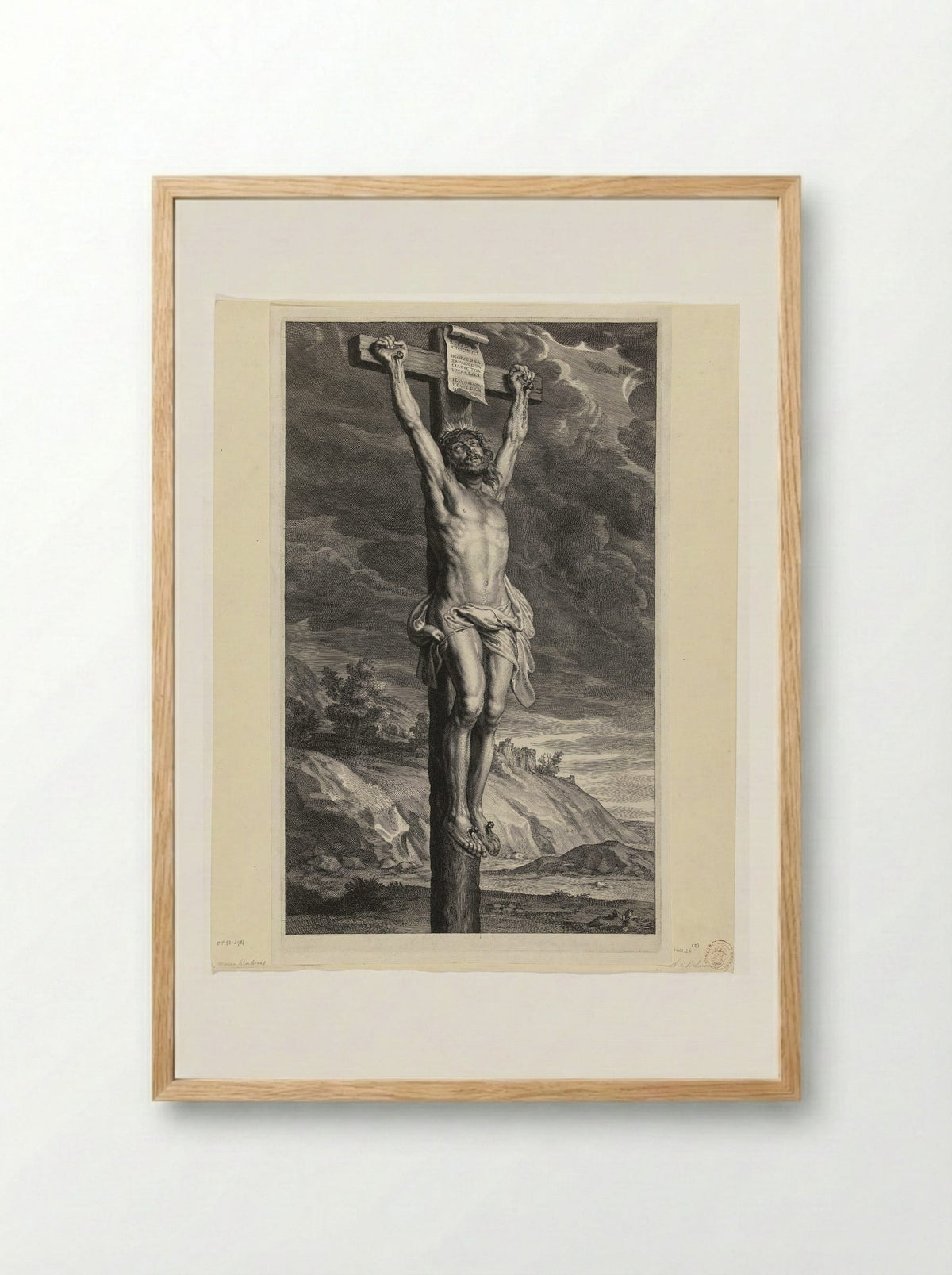 Christ on the Cross - Schelte Adamsz. Bolswert - Framed Print Wood