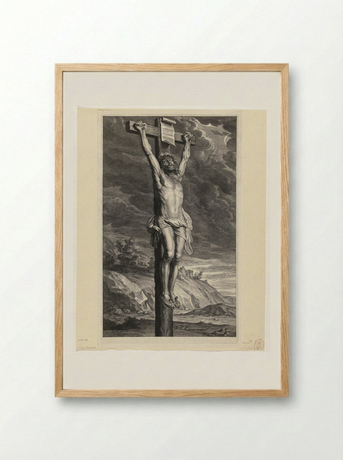 Christ on the Cross - Schelte Adamsz. Bolswert - Framed Print Wood