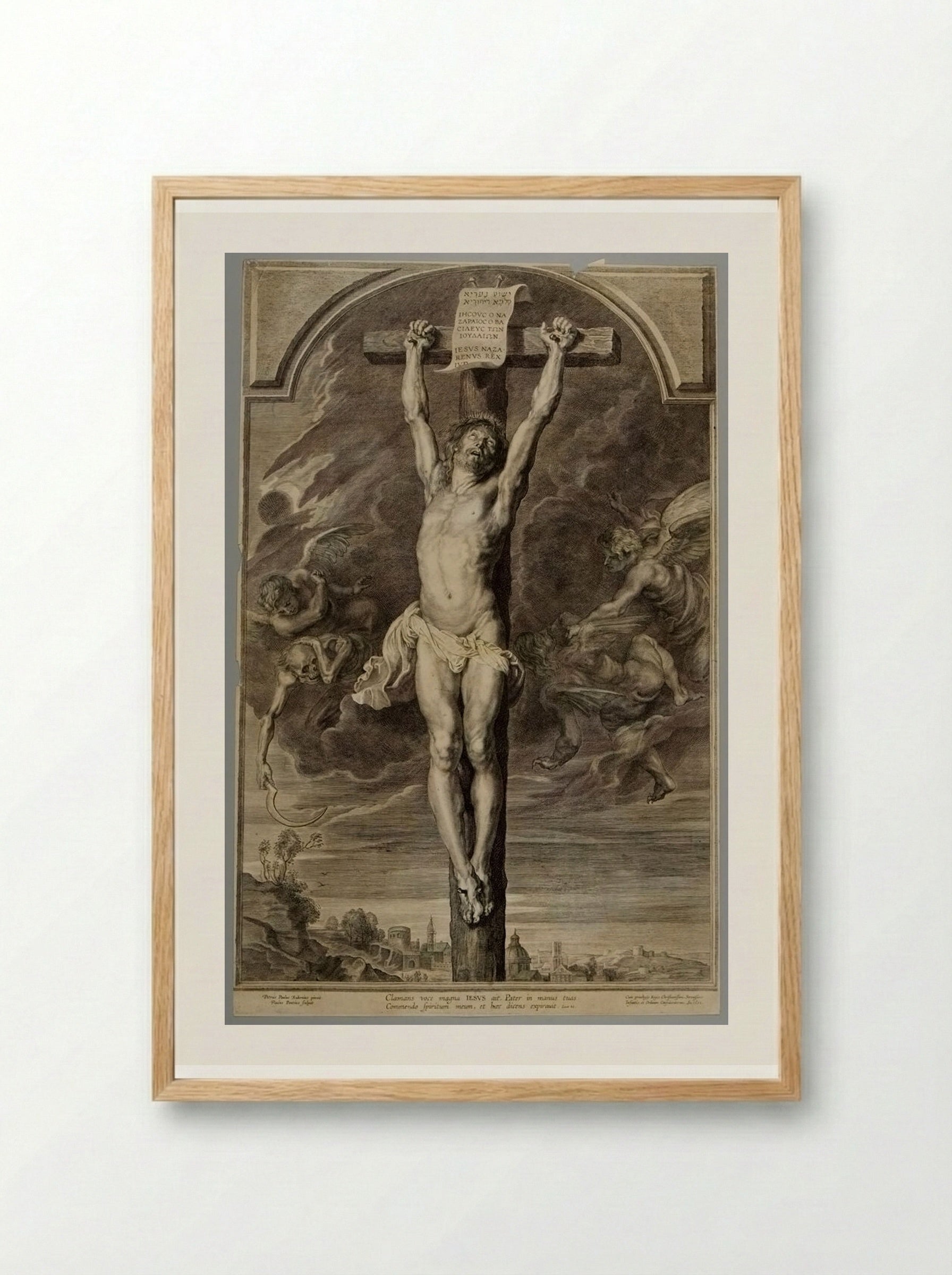 Christ on the Cross - Paulus Pontius - Framed Print Wood