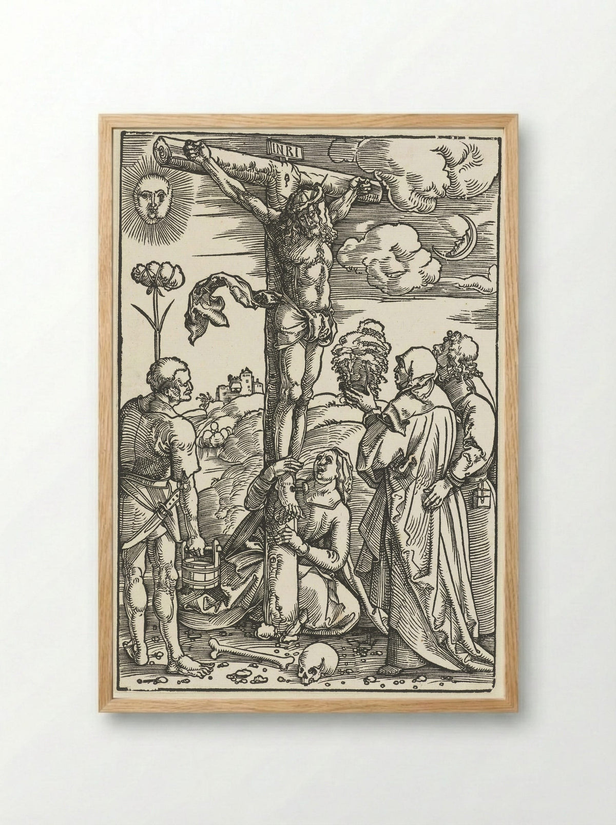 Christ on the Cross - Hans Baldung Grien - Framed Print Wood