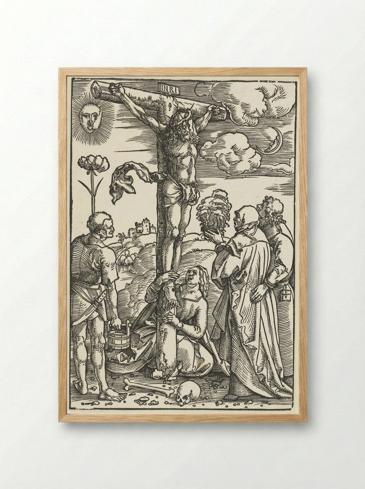 Christ on the Cross - Hans Baldung Grien - Framed Print Wood