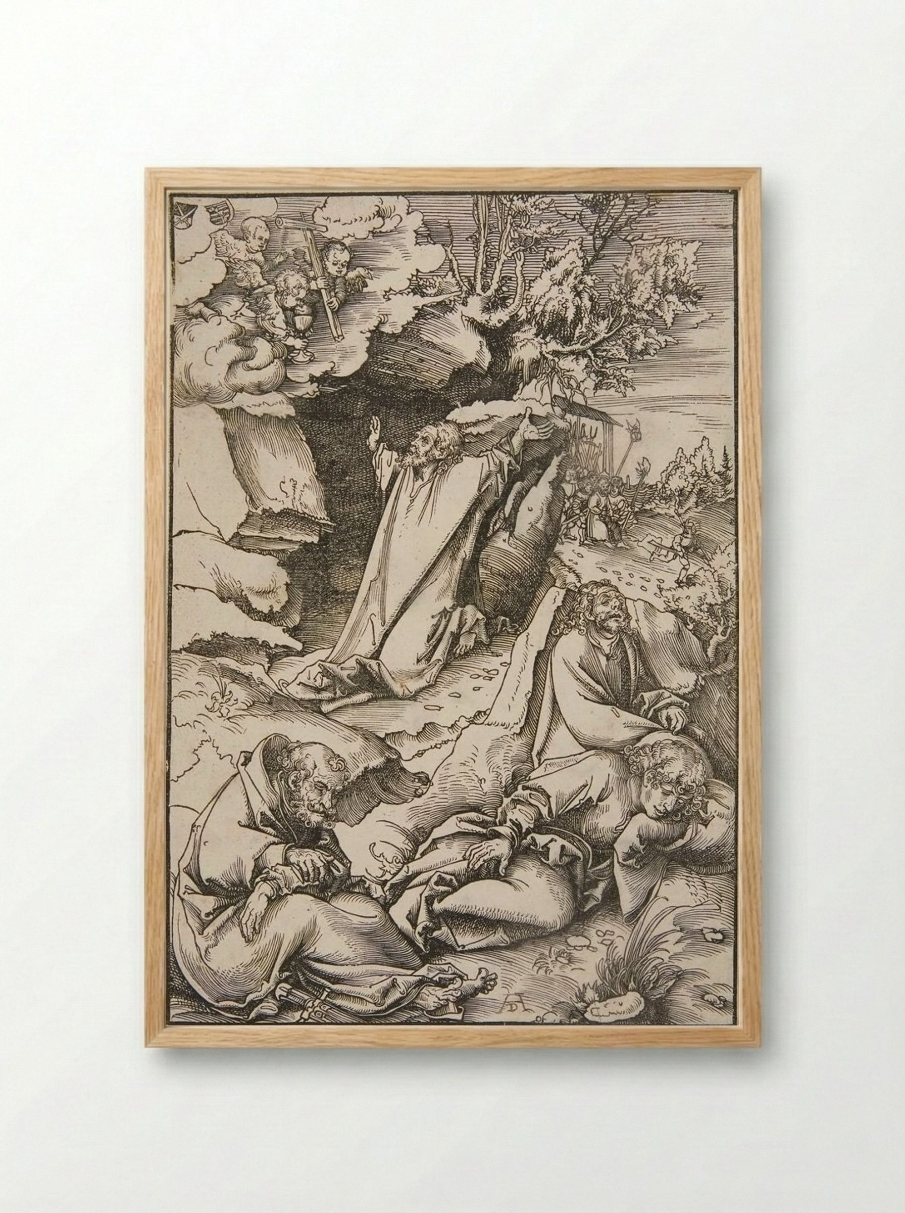 Christ on the Mount of Olives - Lucas Cranach the Elder - Framed Print Wood