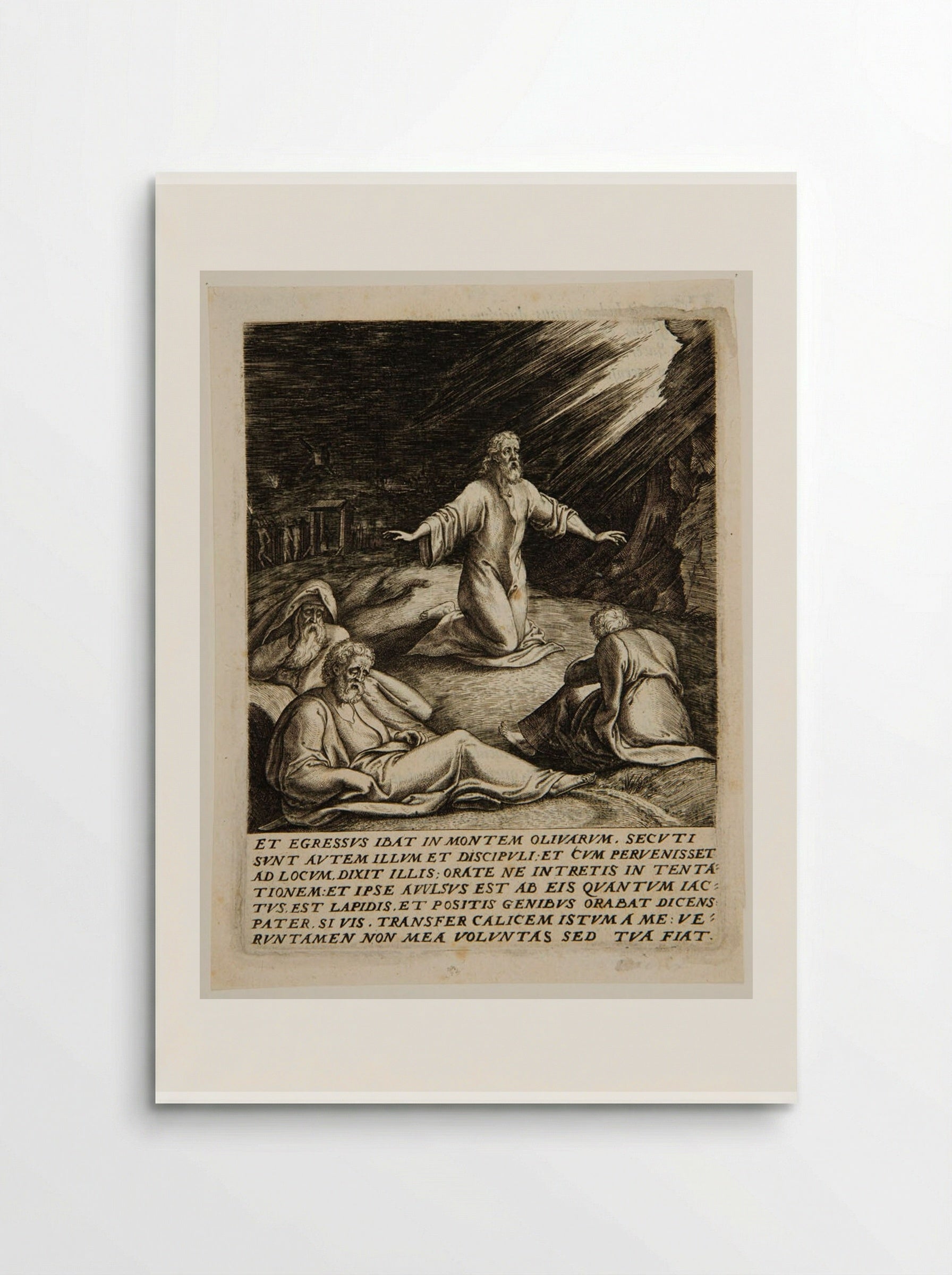 Christ on the Mount of Olives - Johannes Wierix - Poster