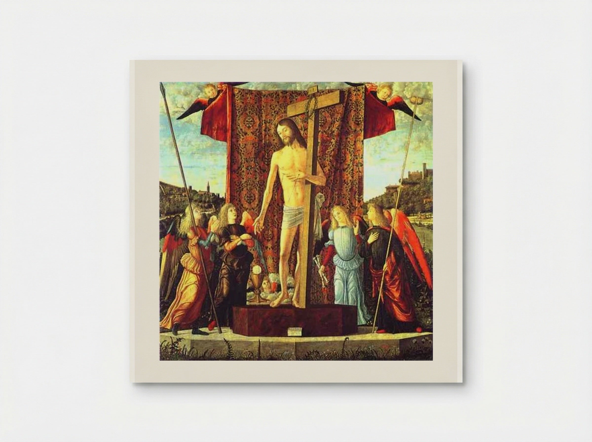 Christ with the Symbols of the Passion Surrounded by Angels - Vittore Carpaccio - Poster
