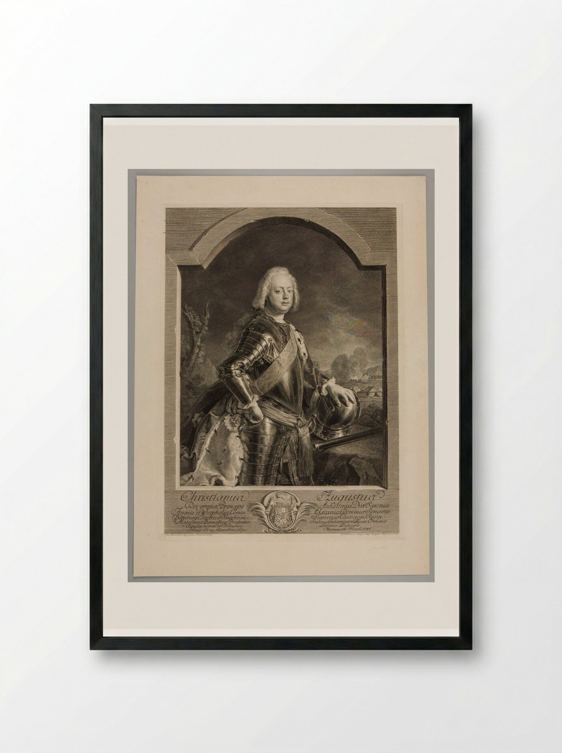 Christian Augustus, Prince of Anhalt - Georg Friedrich Schmidt - Framed Print Black