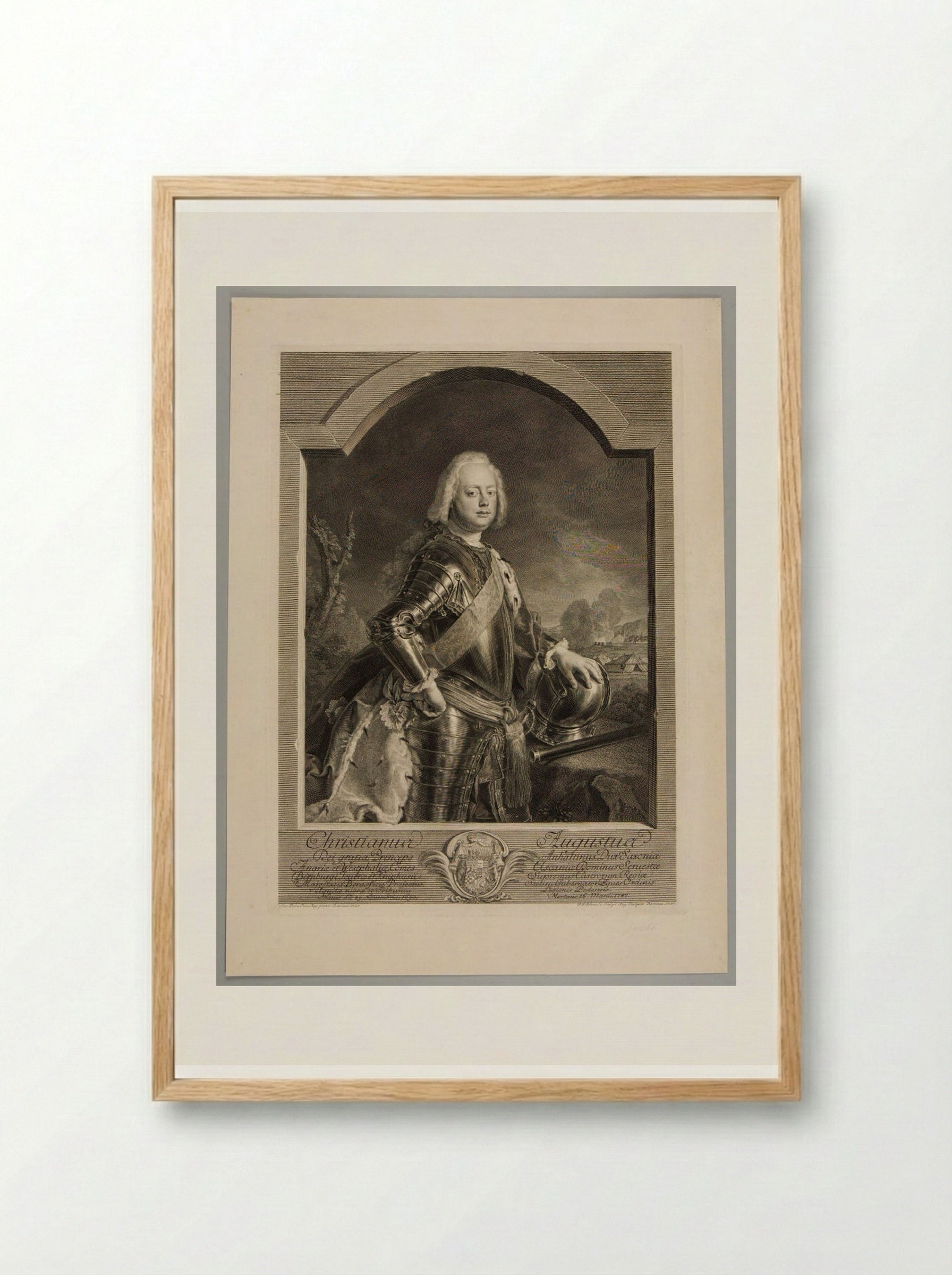 Christian Augustus, Prince of Anhalt - Georg Friedrich Schmidt - Framed Print Wood