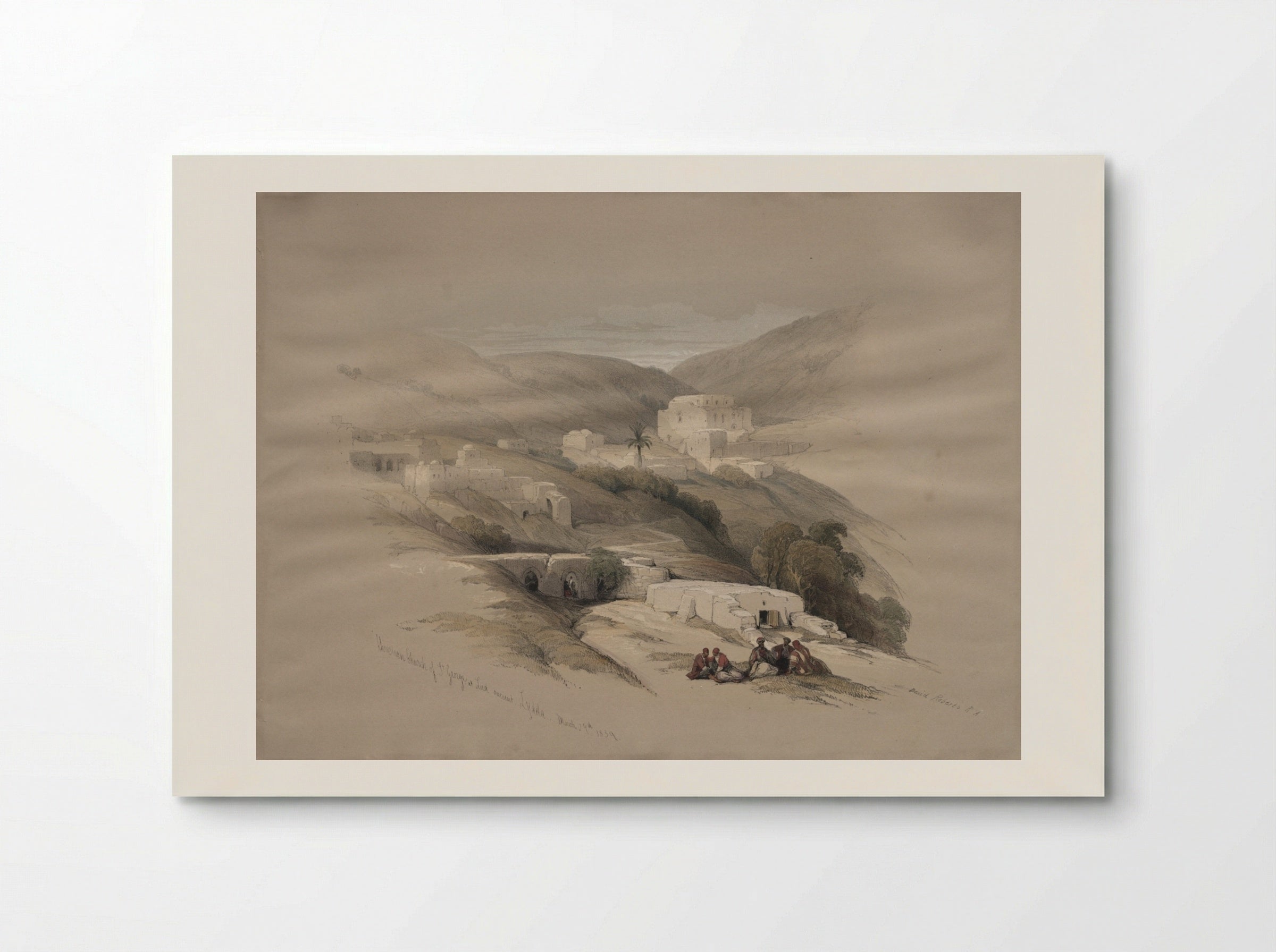 Christian Church of St. George at Ludd, ancient Lydda - David Roberts - Poster