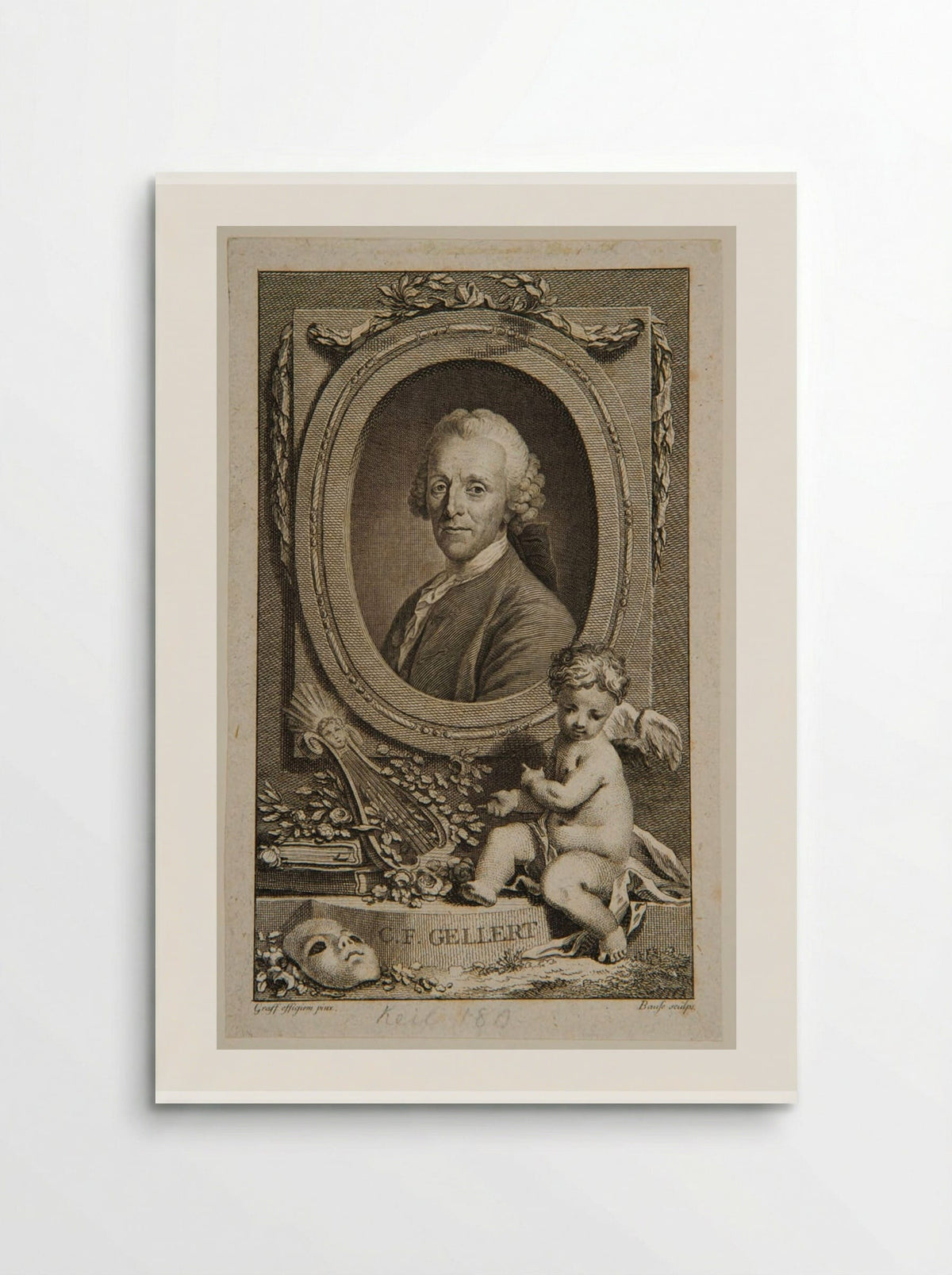 Christian Fürchtegott Gellert - Johann Friedrich Bause - Poster