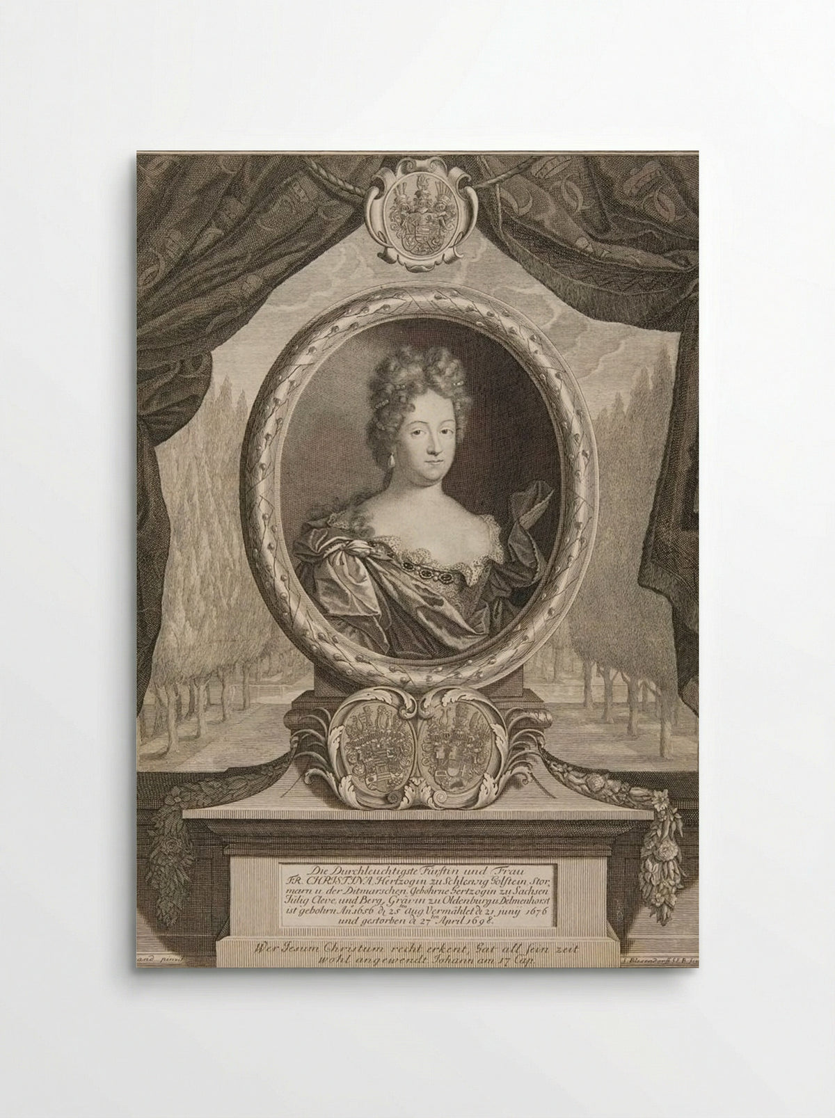Christina, Duchess of Schleswig-Holstein - Samuel Blesendorf - Poster