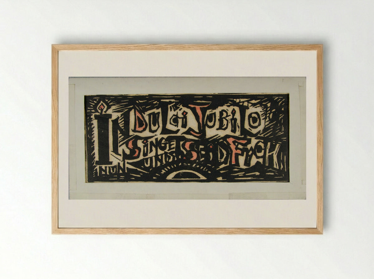 Christmas Card (In Dulci Jubilo) - Margarete Köhler - Framed Print Wood